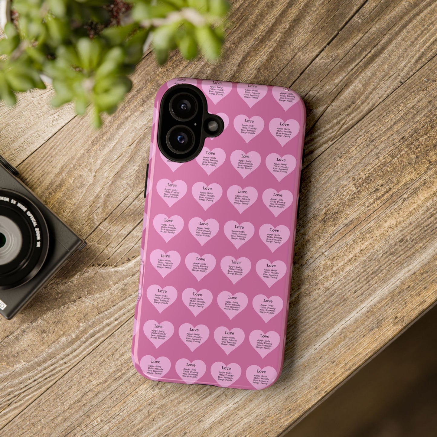 Hearts-A-Flutter Phone Case (iPhone, Google Pixel)(Light pink)