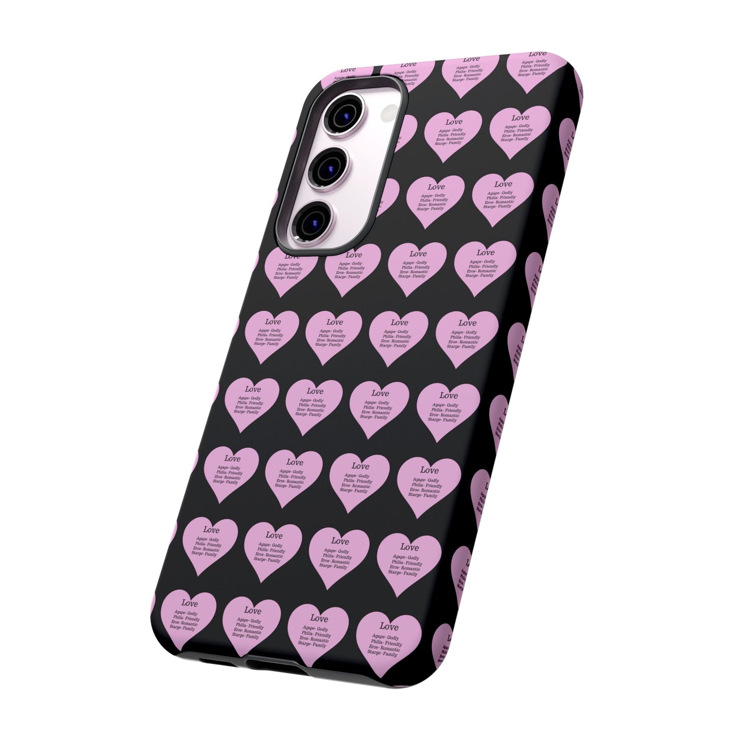 Hearts-A-Flutter Phone Case (Samsung)(Black)
