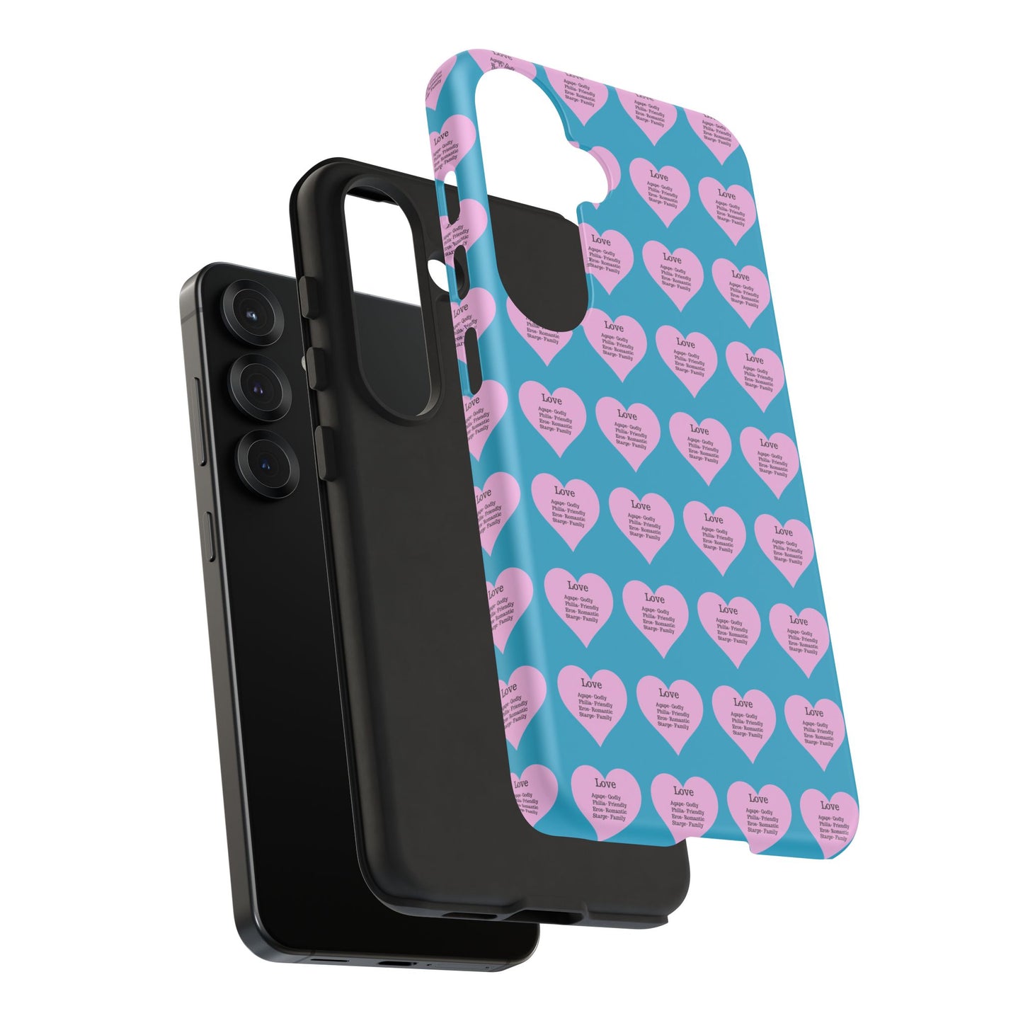 Hearts-A-Flutter Phone Case (Samsung)(Turquoise)