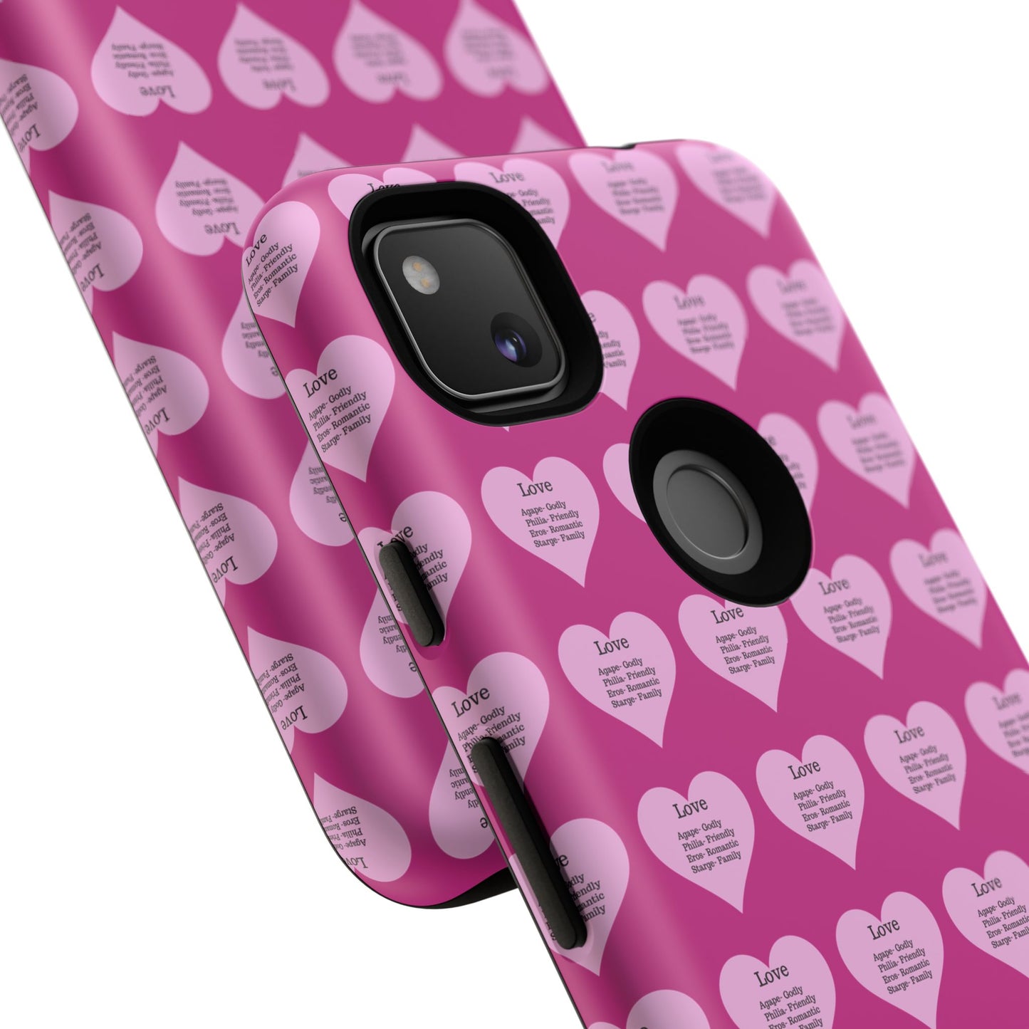 Hearts-A-Flutter Phone Case (iPhone, Google Pixel)(Pink)