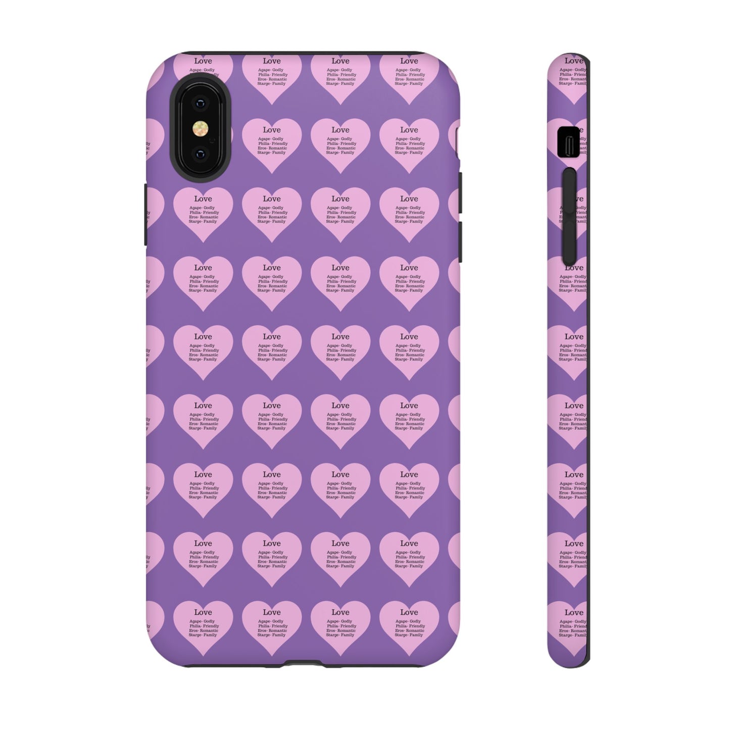 Hearts-A-Flutter Phone Case (iPhone, Google Pixel)(Light purple)