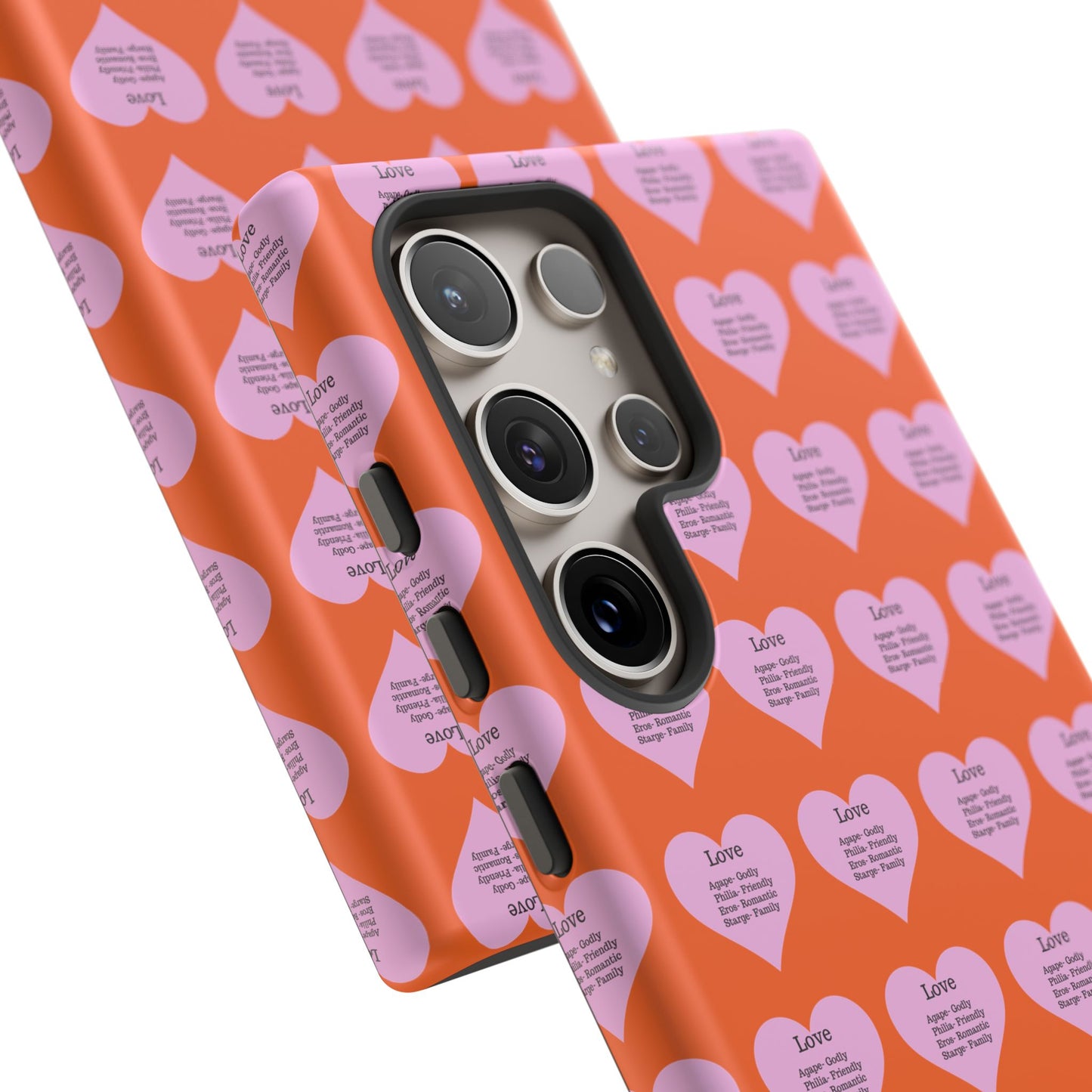 Hearts-A-Flutter Phone Case (Samsung)(Orange)