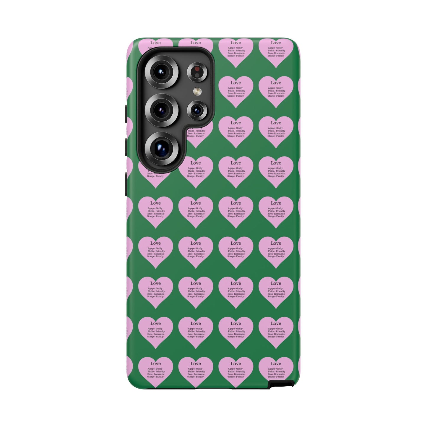 Hearts-A-Flutter Phone Case (Samsung)(Dark green)