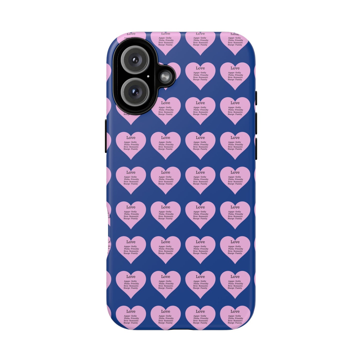 Hearts-A-Flutter Phone Case (iPhone, Google Pixel)(Dark blue)