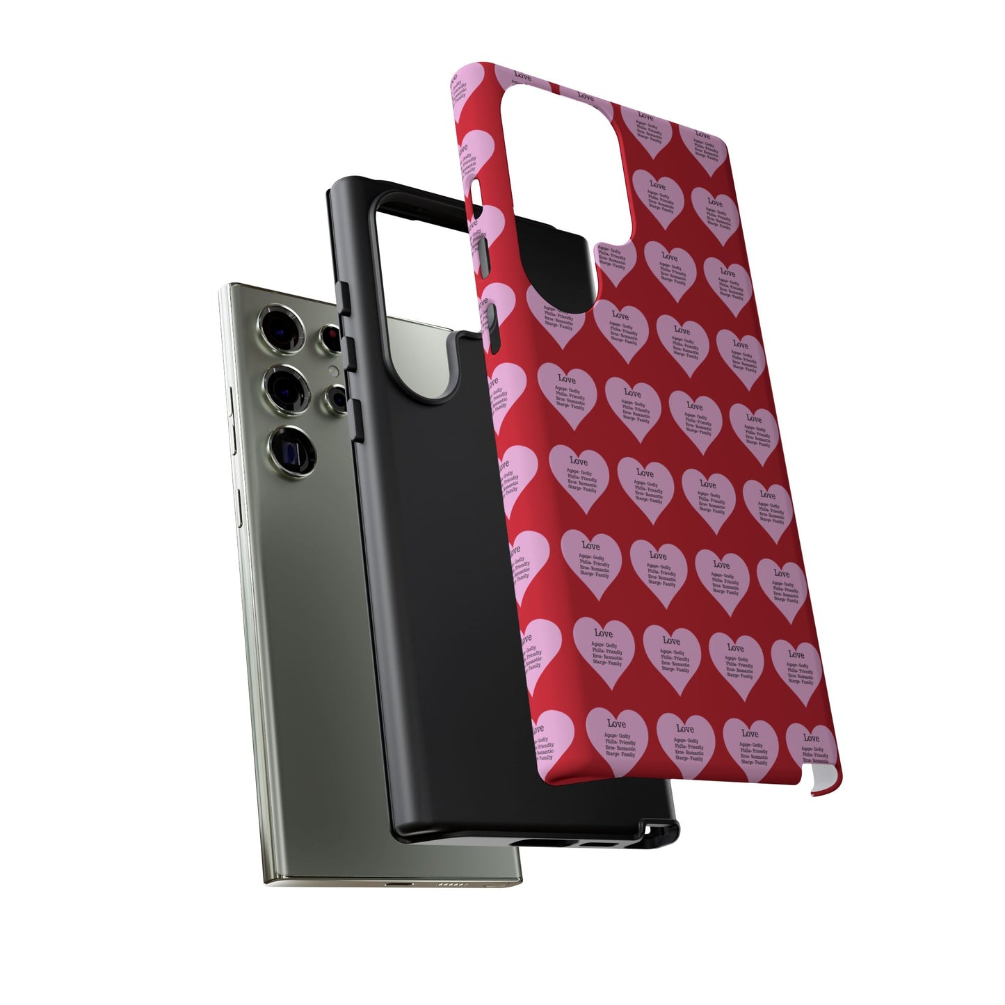 Hearts-A-Flutter Phone Case (Samsung)(Dark red)