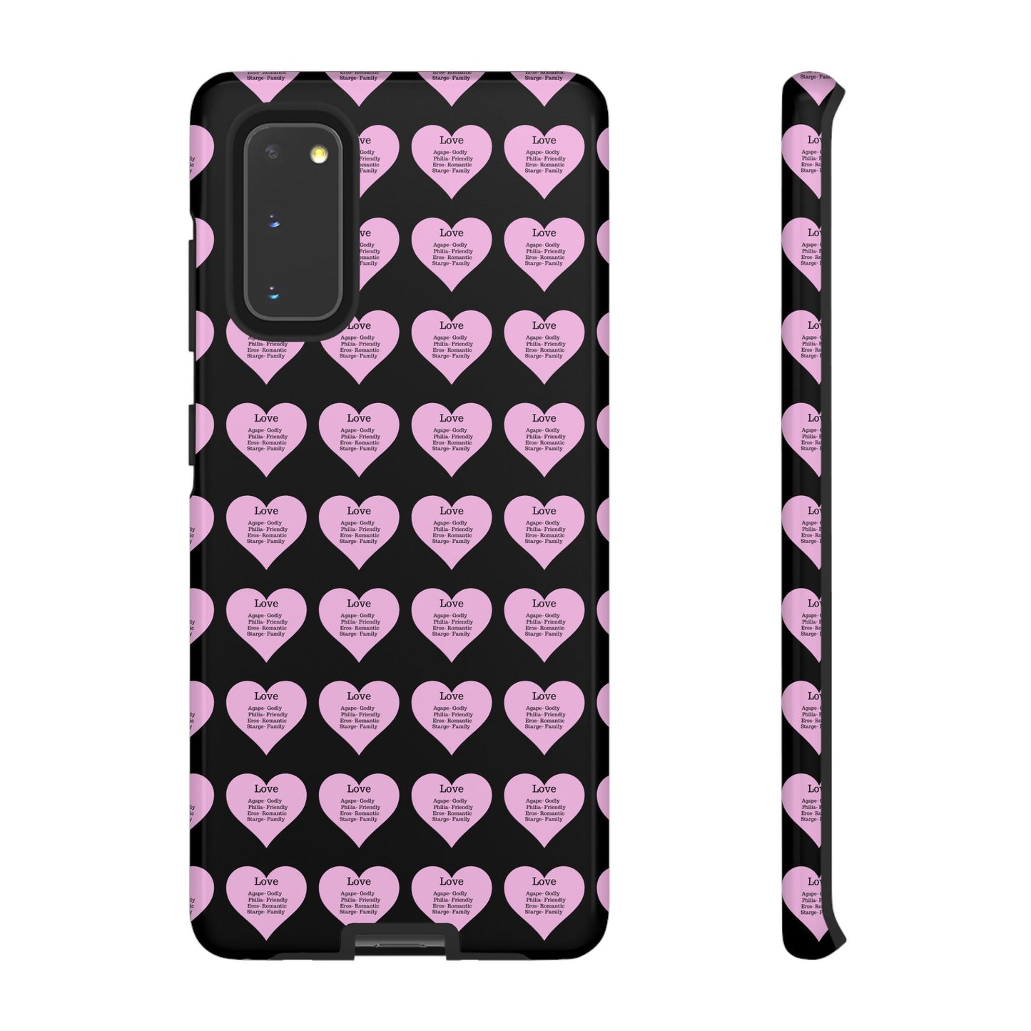 Hearts-A-Flutter Phone Case (Samsung)(Black)