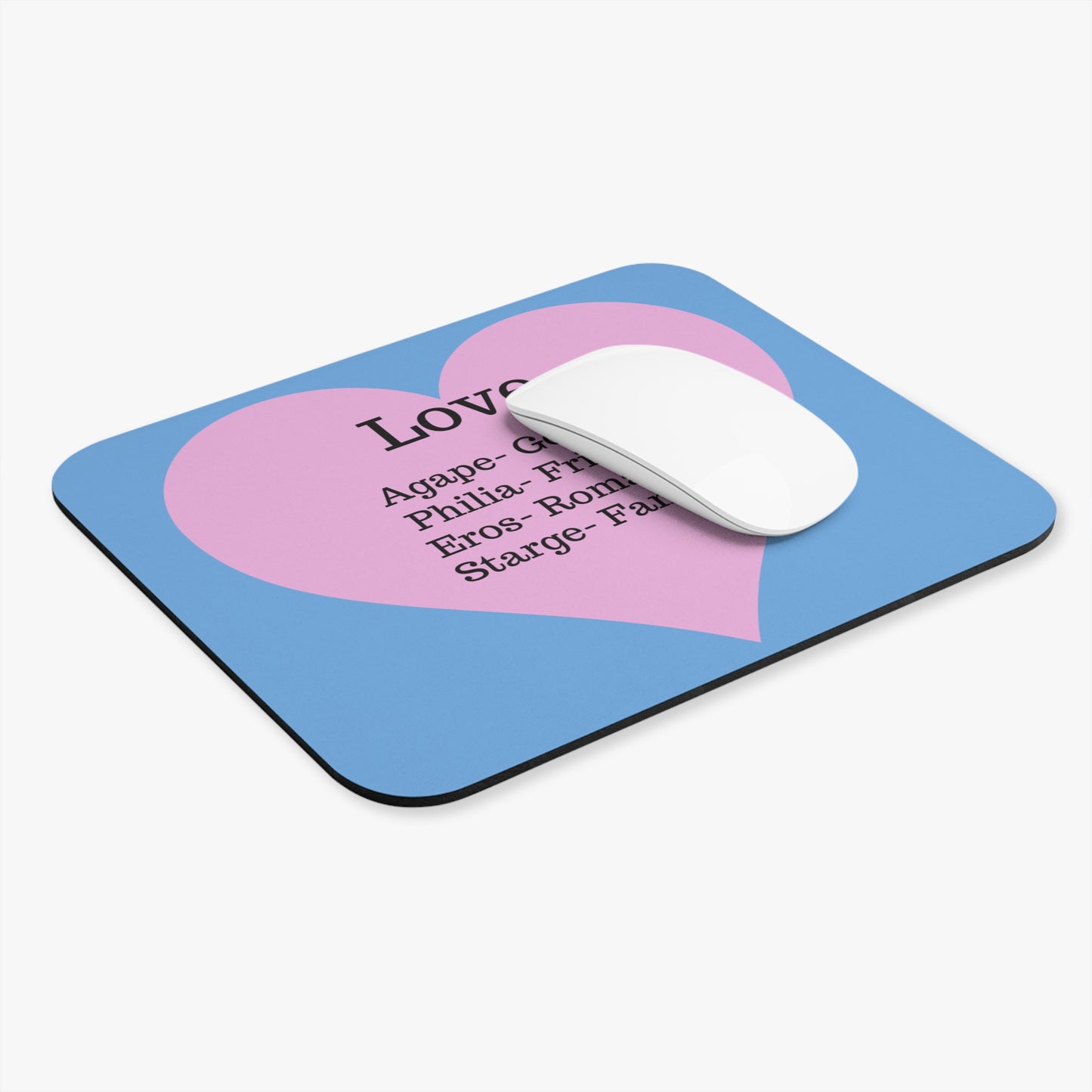 The Four Loves Mouse Pad (Light blue)