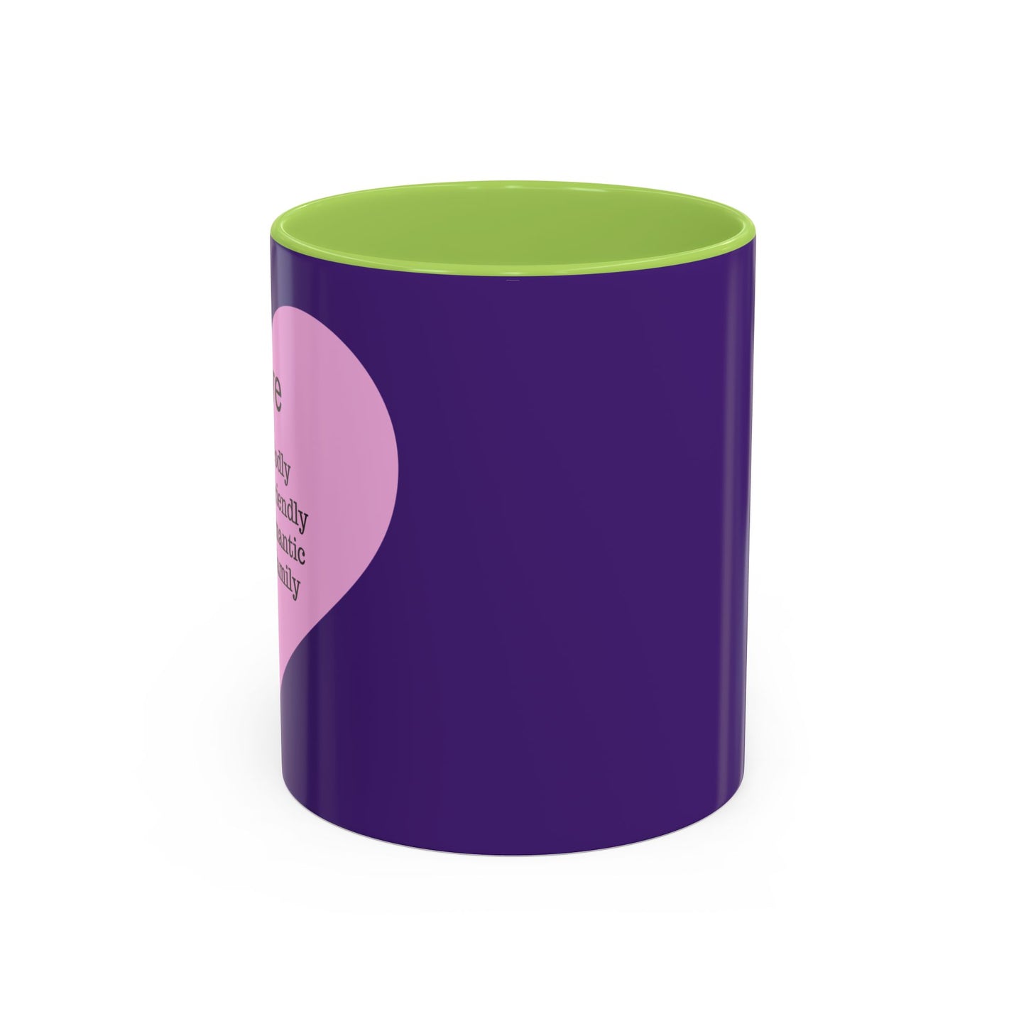 Charming Heart Accent Coffee Mug (Purple)