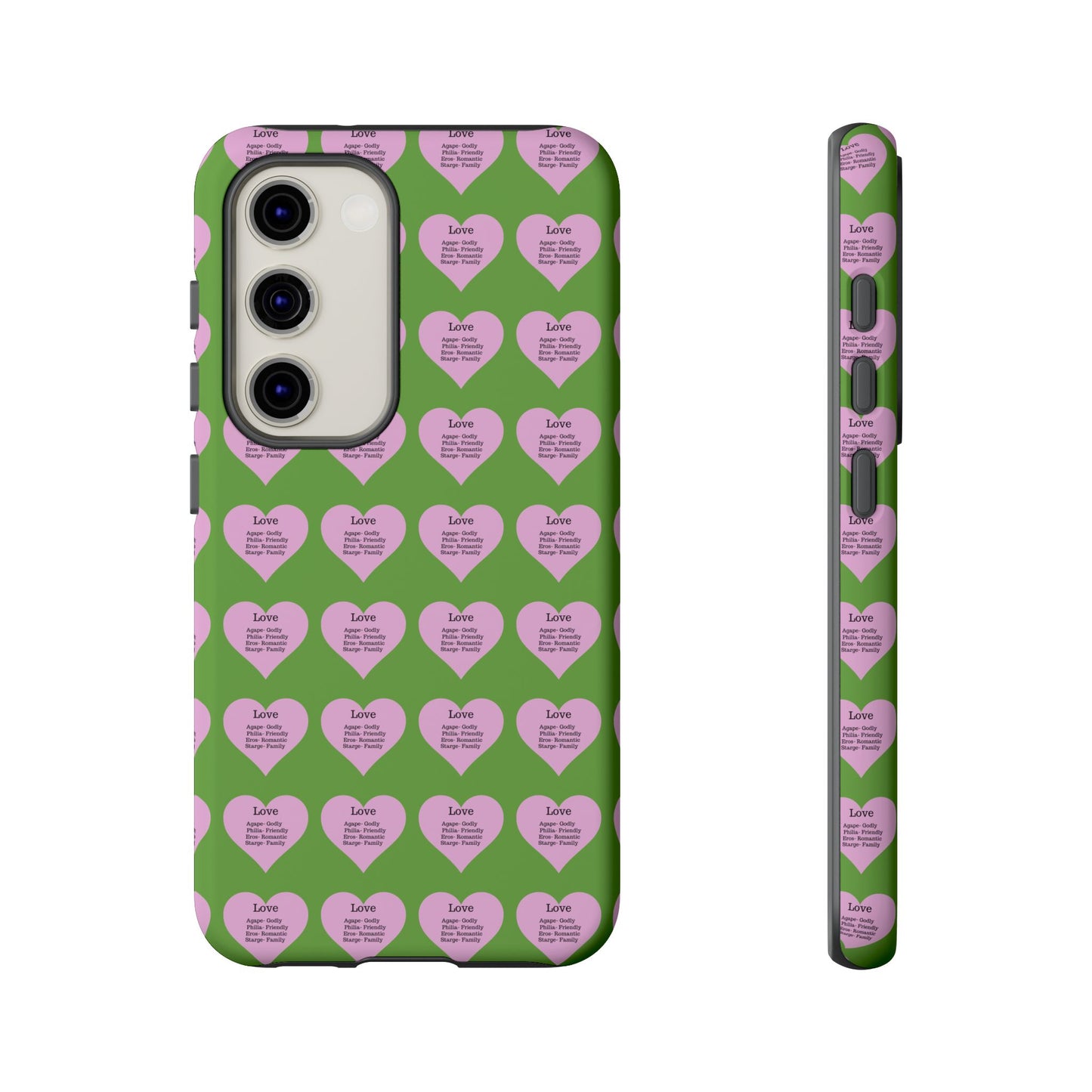 Hearts-A-Flutter Phone Case (Samsung)(Green)