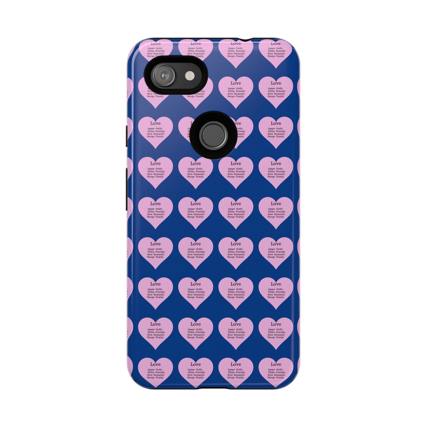 Hearts-A-Flutter Phone Case (iPhone, Google Pixel)(Dark blue)