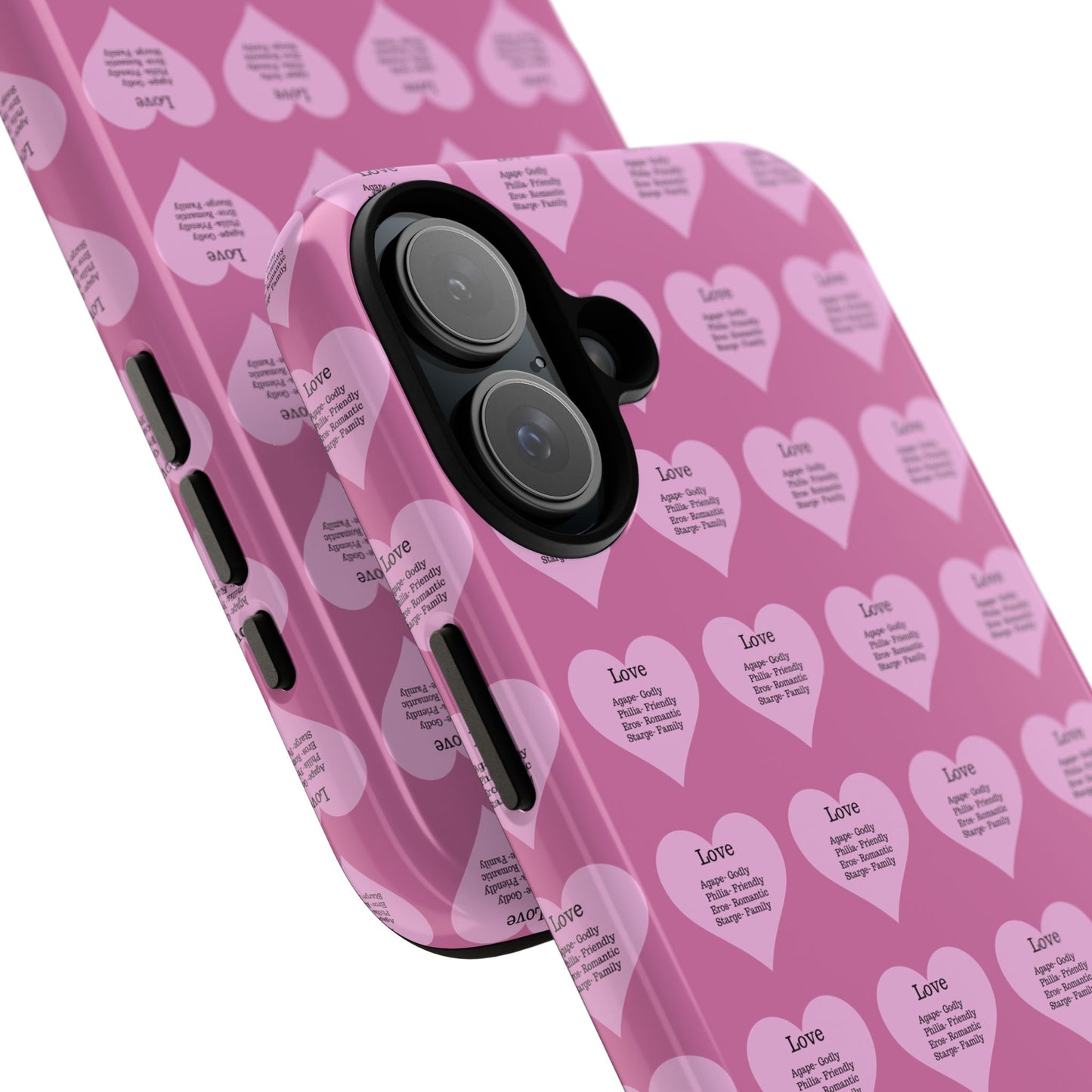 Hearts-A-Flutter Phone Case (iPhone, Google Pixel)(Light pink)