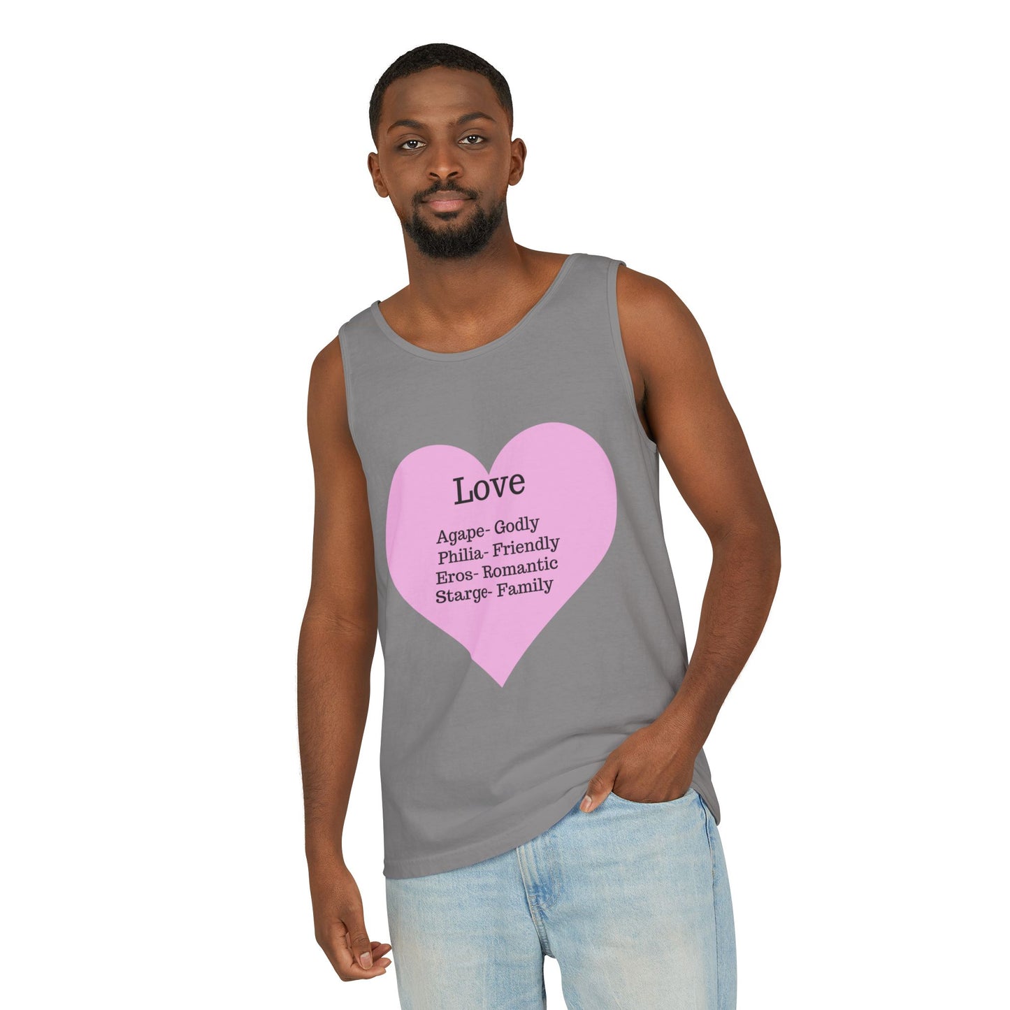 Unisex "Love" Definitions Garment-Dyed Tank Top