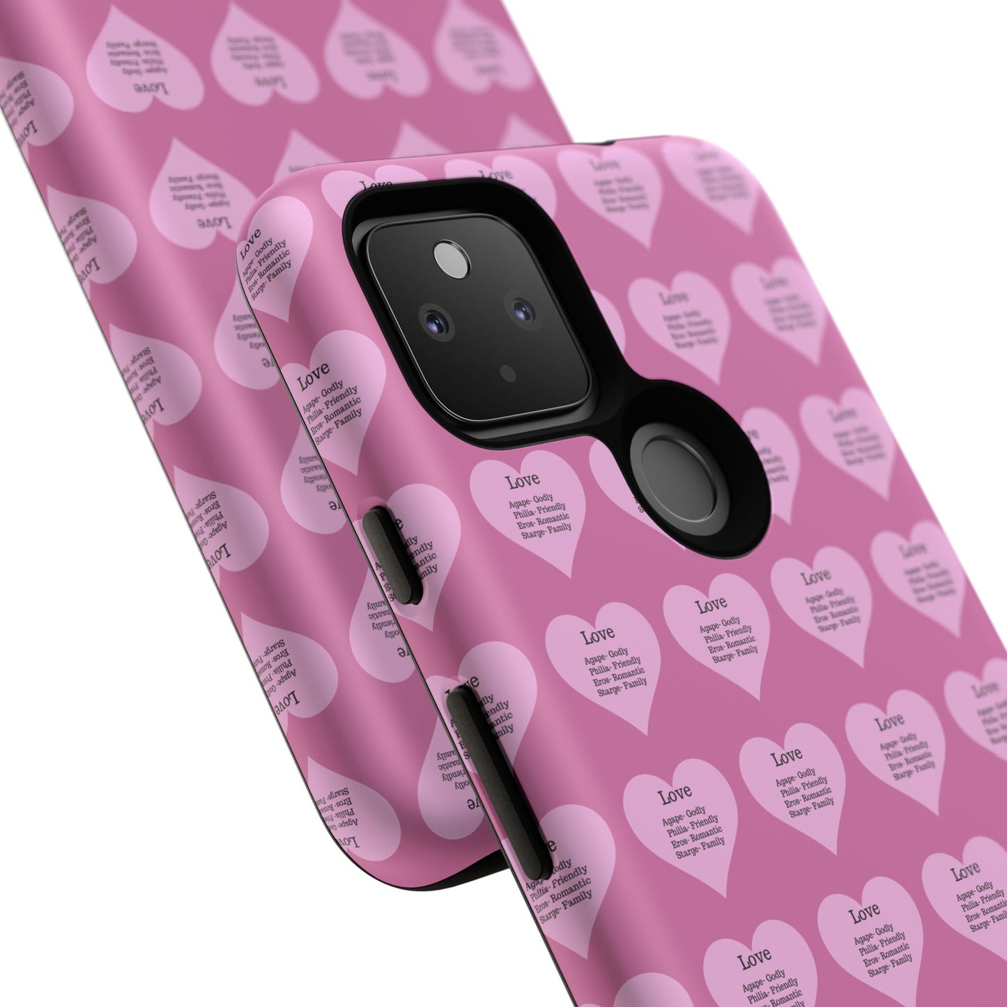 Hearts-A-Flutter Phone Case (iPhone, Google Pixel)(Light pink)