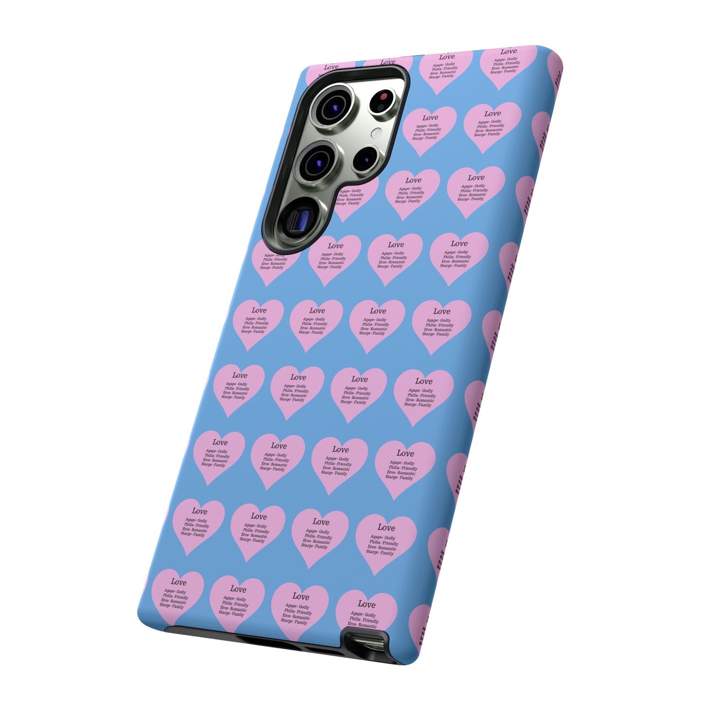 Hearts-A-Flutter Phone Case (Samsung)(Light blue)