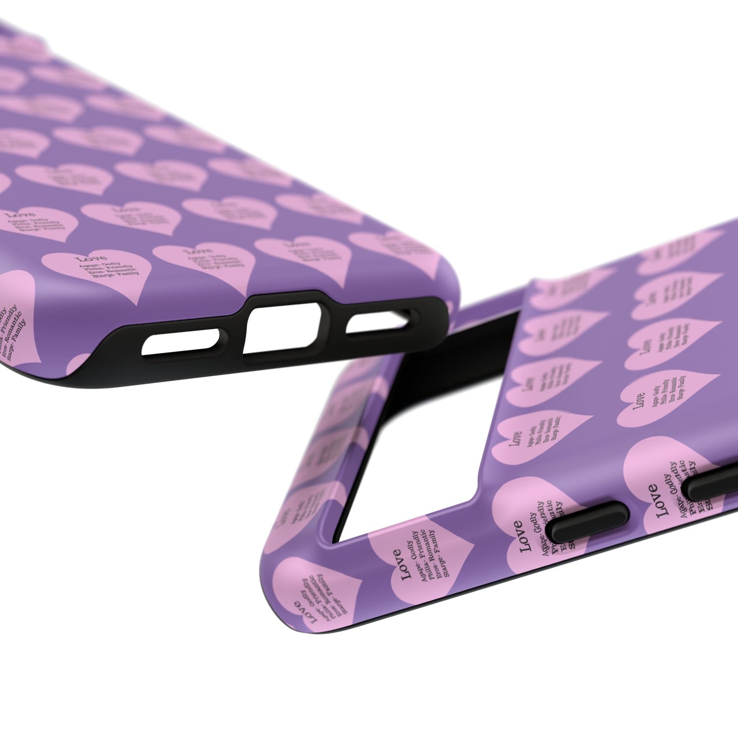 Hearts-A-Flutter Phone Case (iPhone, Google Pixel)(Light purple)