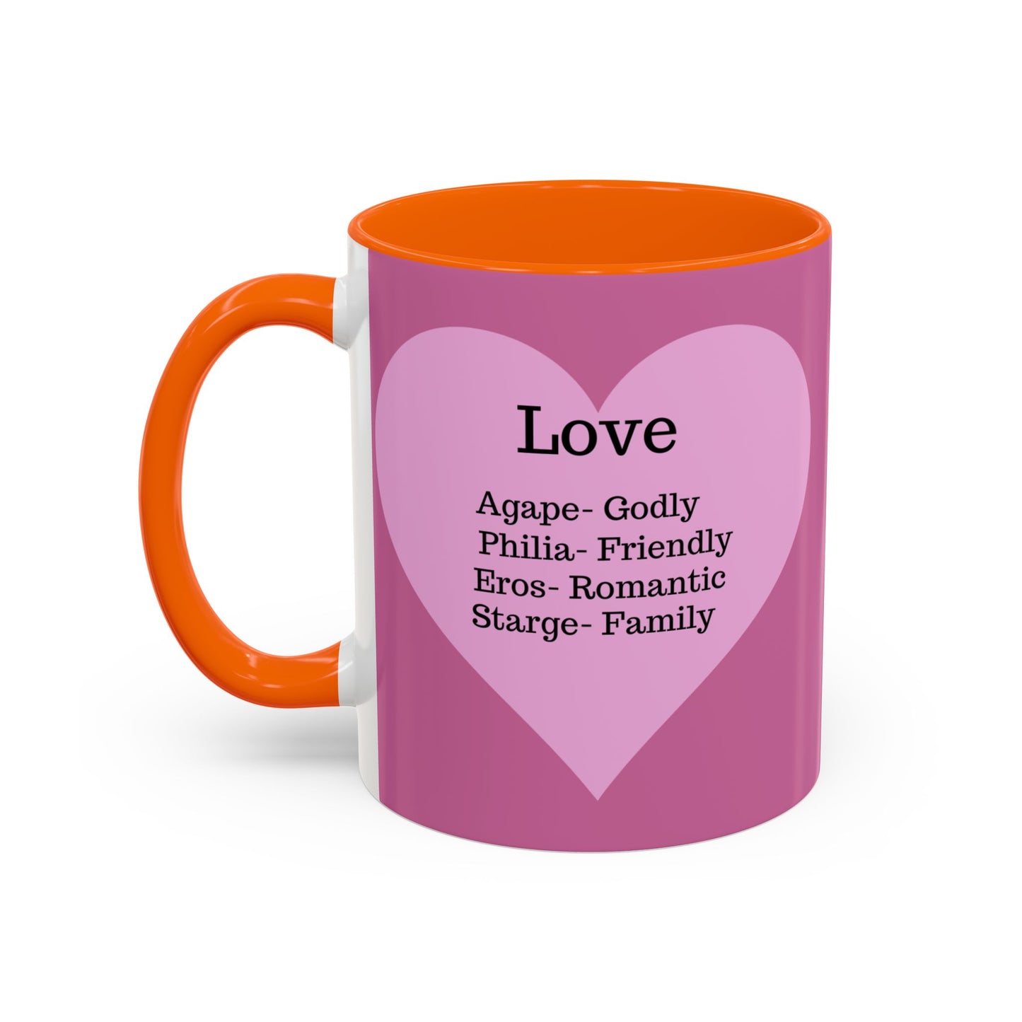 Charming Heart Accent Coffee Mug (Light pink)