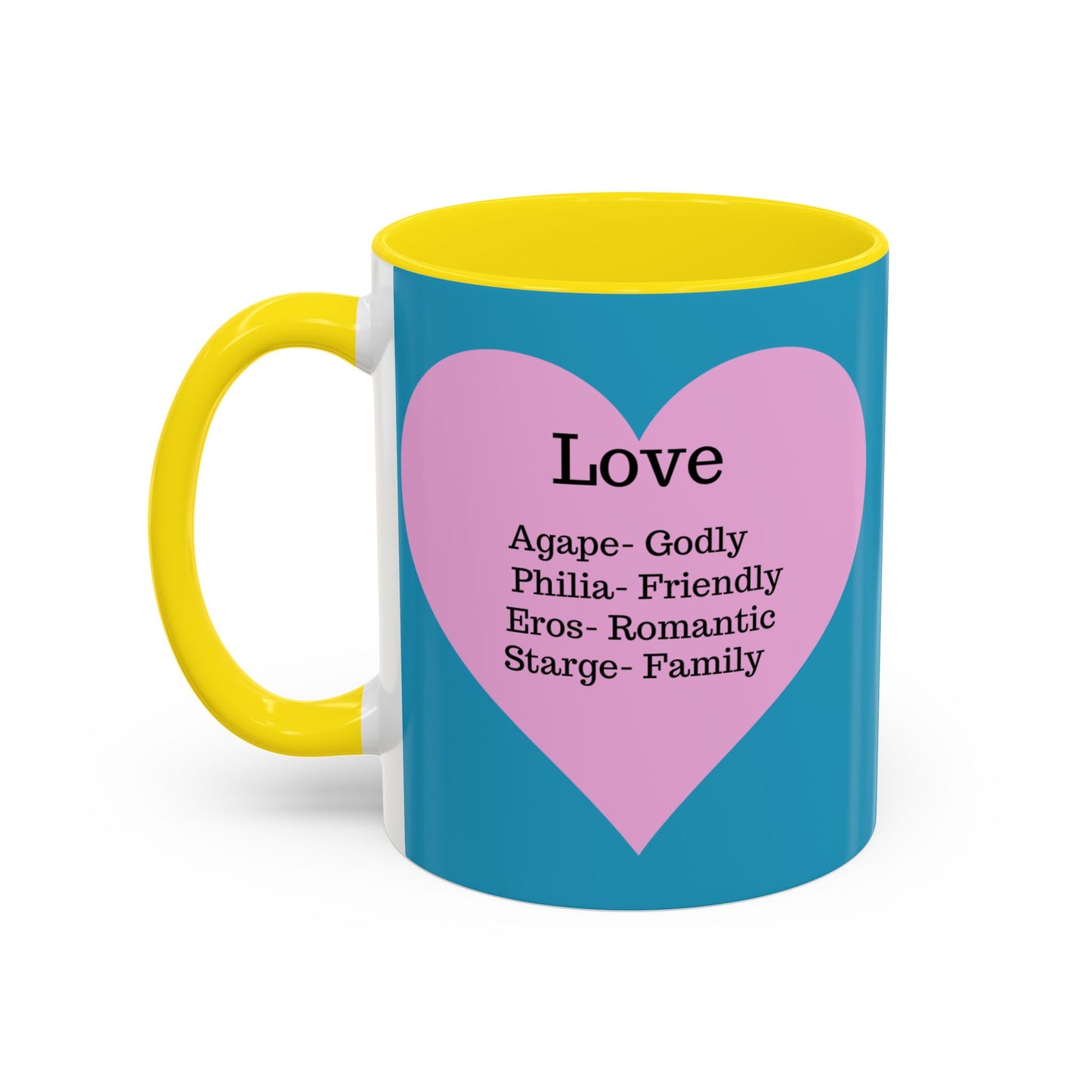 Charming Heart Accent Coffee Mug (Turquoise)