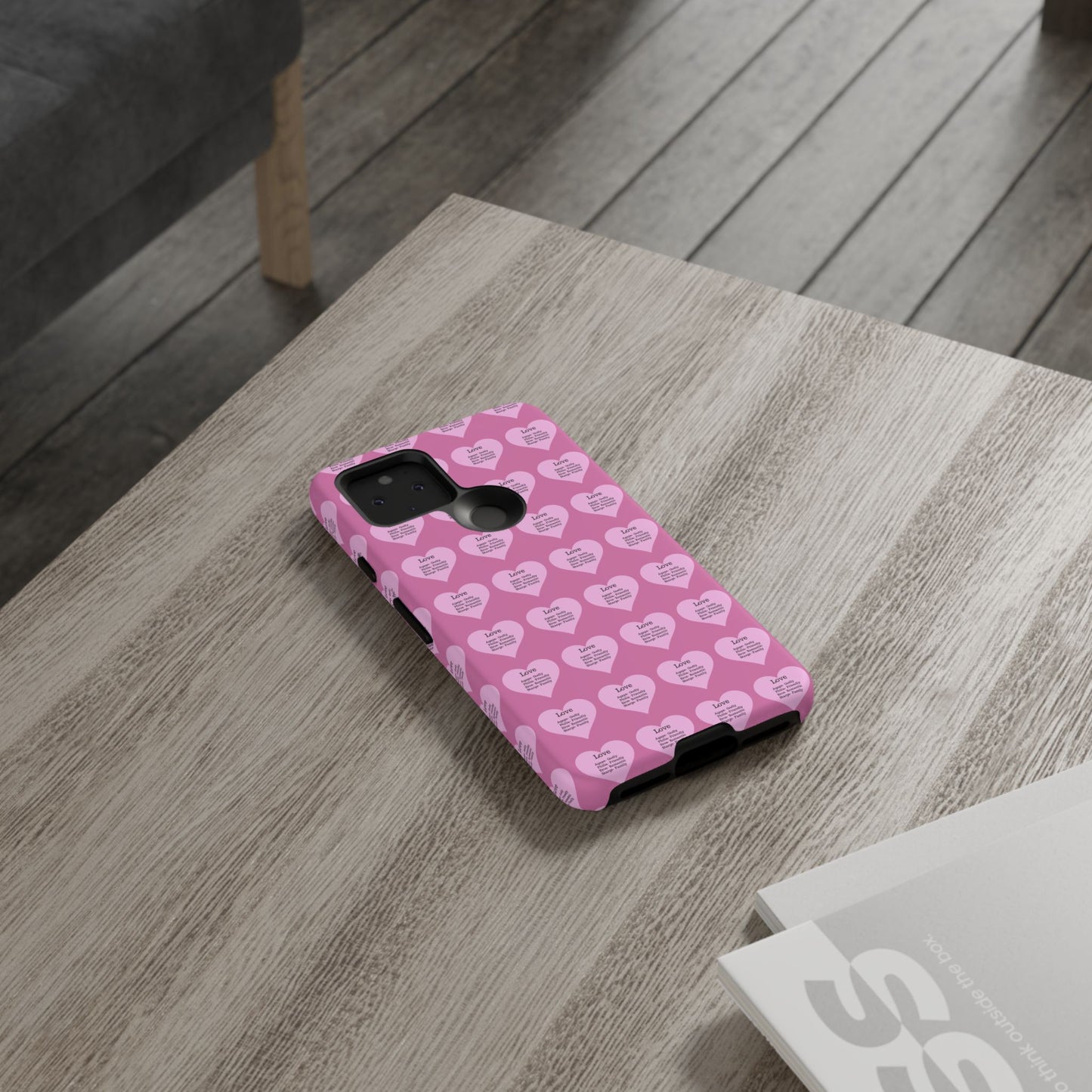 Hearts-A-Flutter Phone Case (iPhone, Google Pixel)(Light pink)
