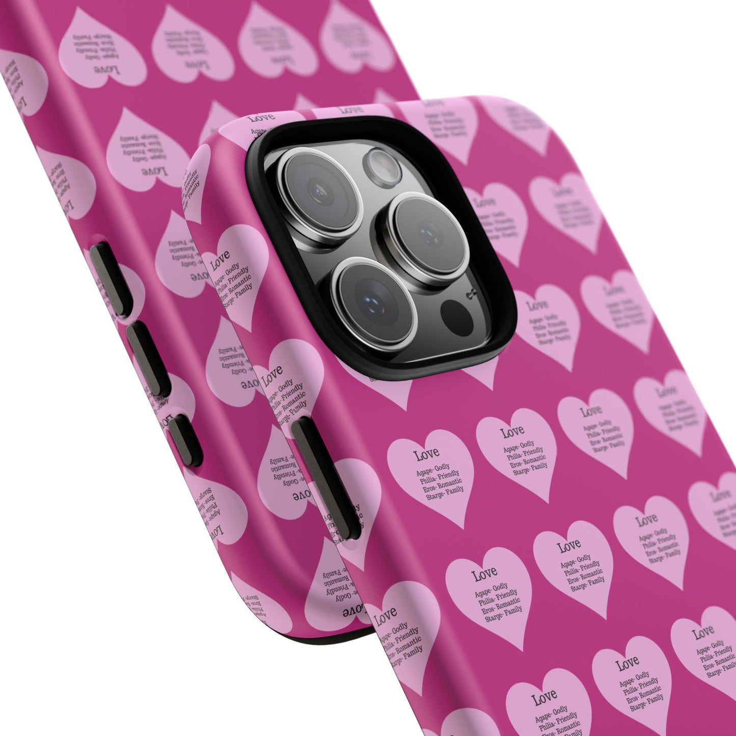 Hearts-A-Flutter Phone Case (iPhone, Google Pixel)(Pink)