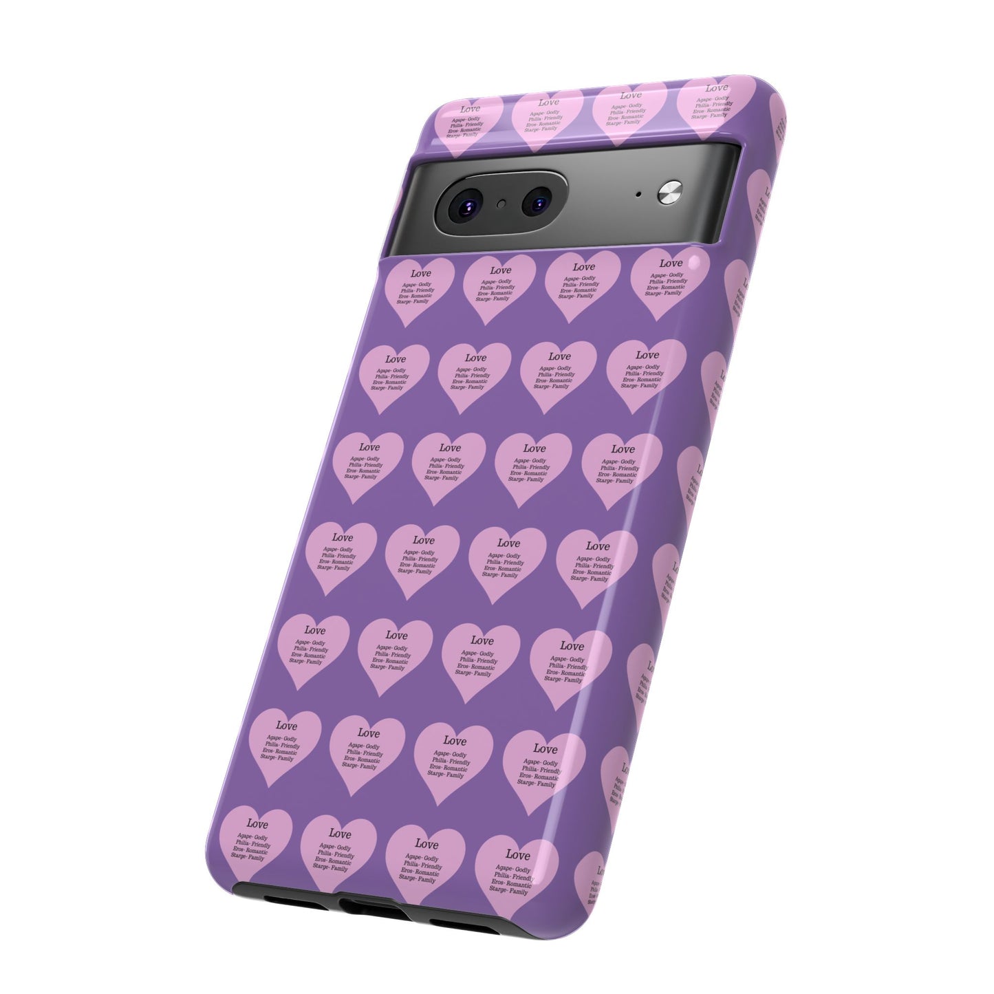 Hearts-A-Flutter Phone Case (iPhone, Google Pixel)(Light purple)
