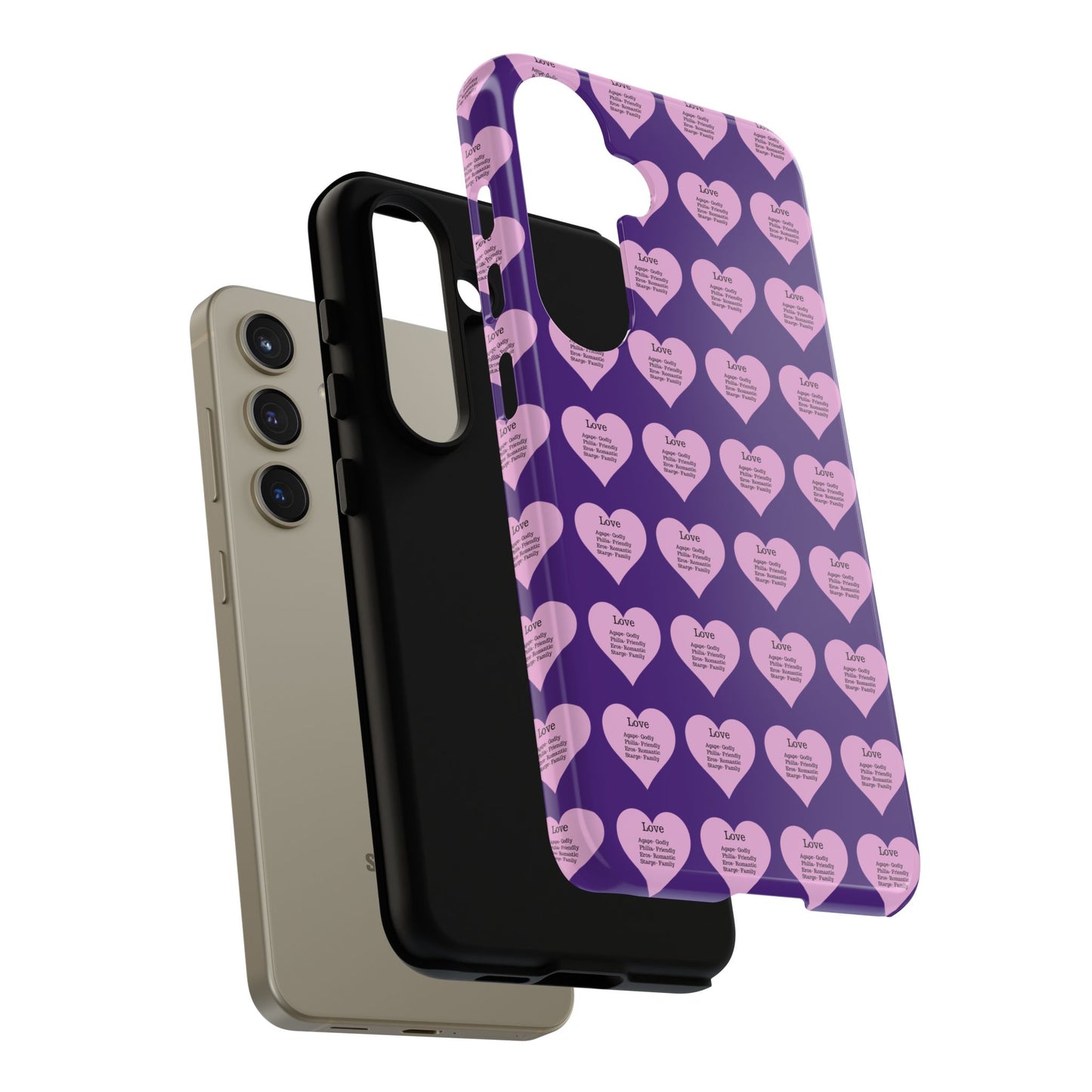 Hearts-A-Flutter Phone Case (Samsung)(Purple)