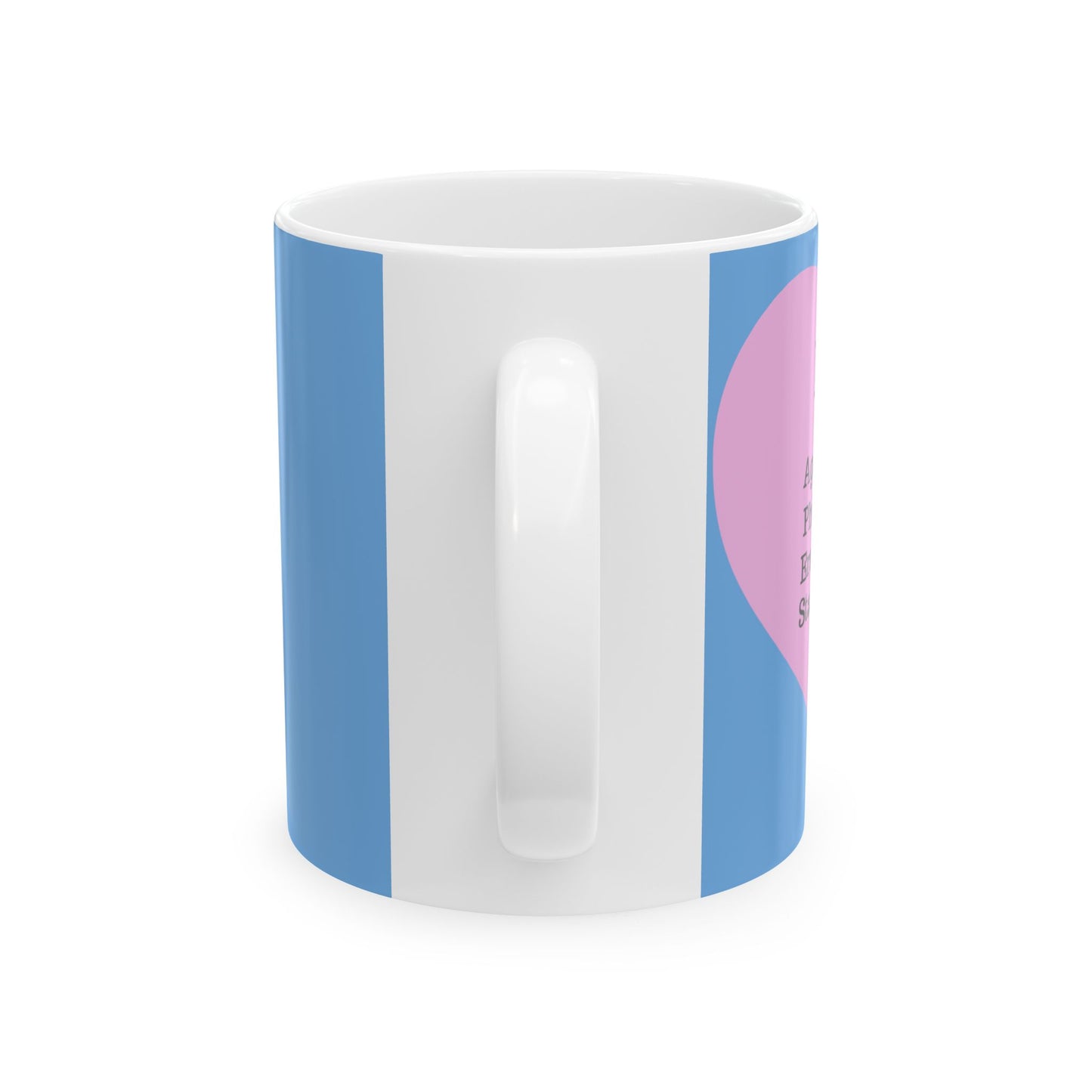 Charming Heart Ceramic Coffee Mug (Light blue)
