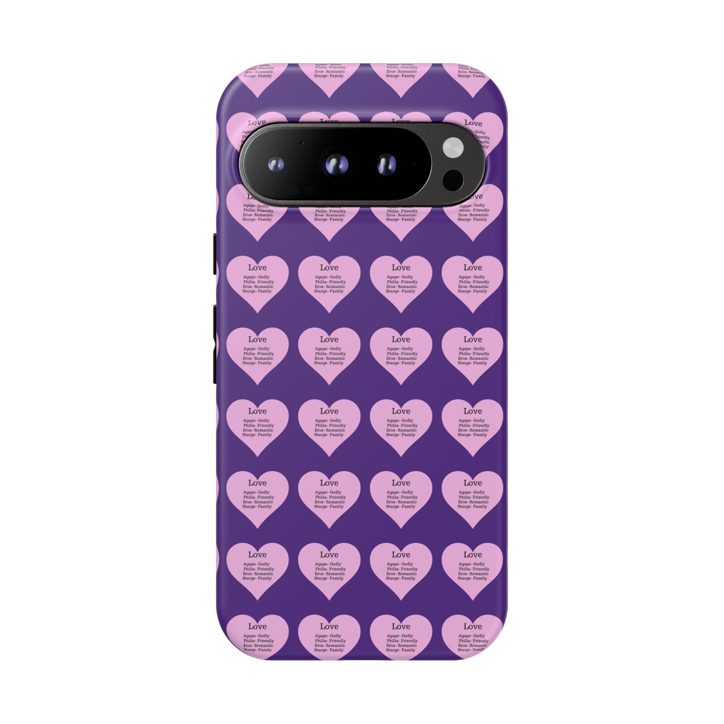 Hearts-A-Flutter Phone Case (iPhone, Google Pixel)(Purple)