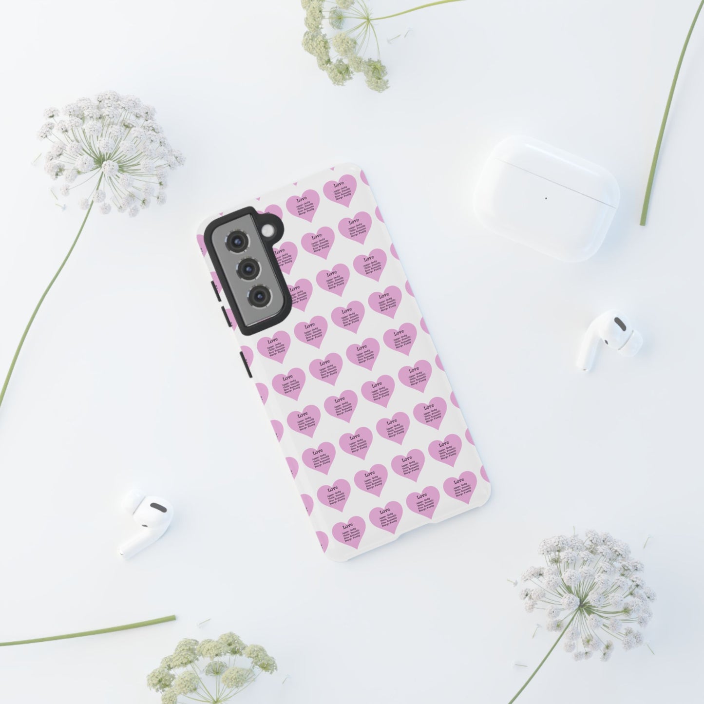 Hearts-A-Flutter Phone Case (Samsung)(White)