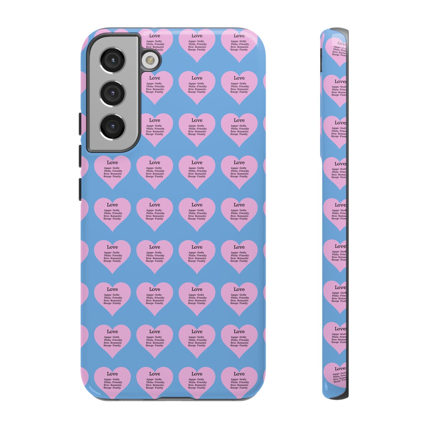 Hearts-A-Flutter Phone Case (Samsung)(Light blue)