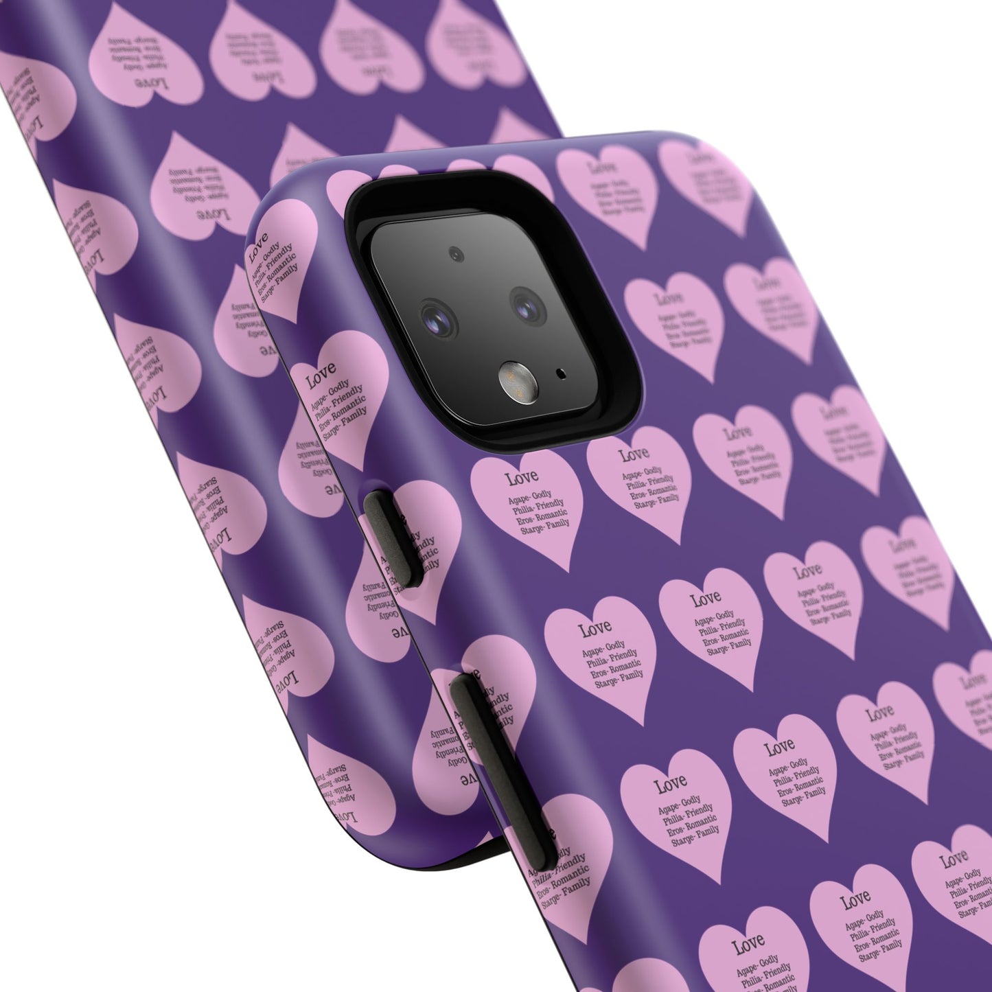 Hearts-A-Flutter Phone Case (iPhone, Google Pixel)(Purple)