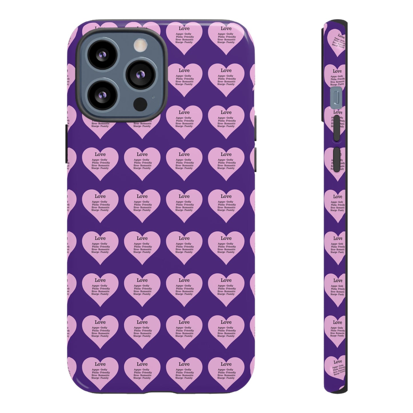 Hearts-A-Flutter Phone Case (iPhone, Google Pixel)(Purple)