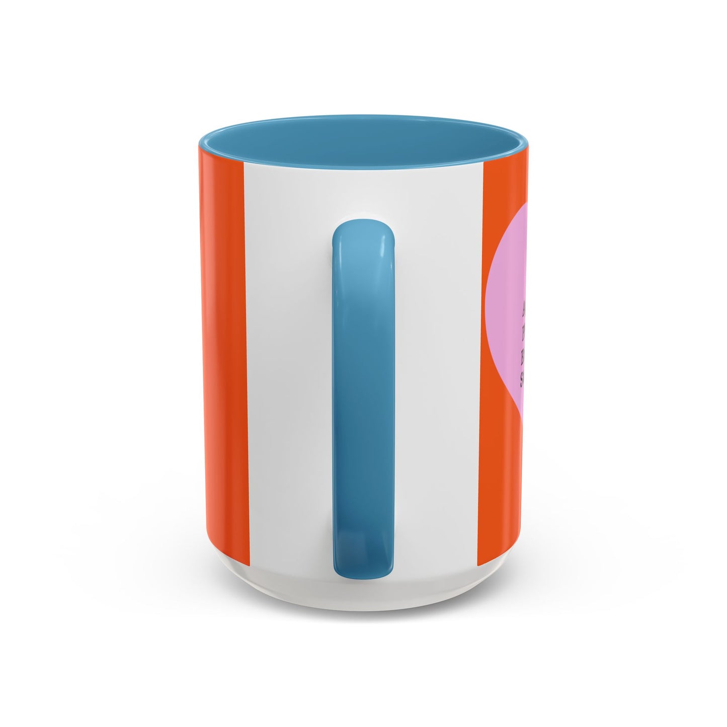 Charming Heart Accent Coffee Mug (Orange)