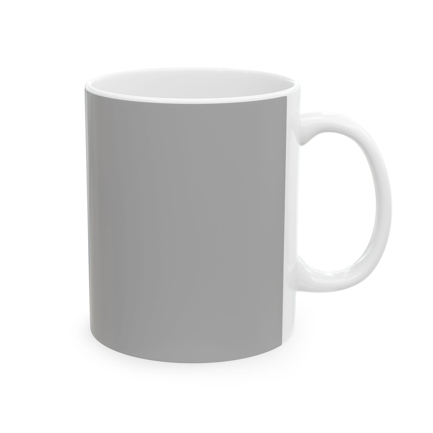 Charming Heart Ceramic Coffee Mug (Light grey)