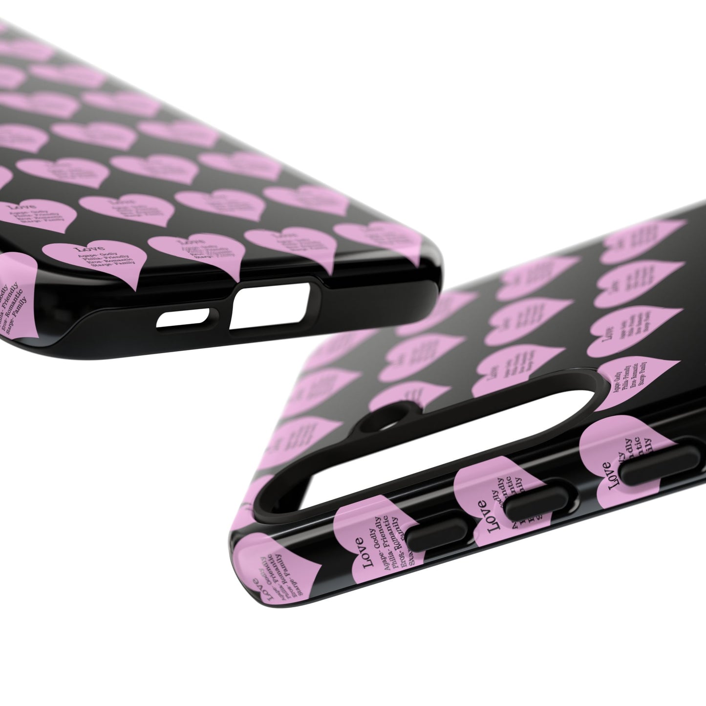 Hearts-A-Flutter Phone Case (Samsung)(Black)