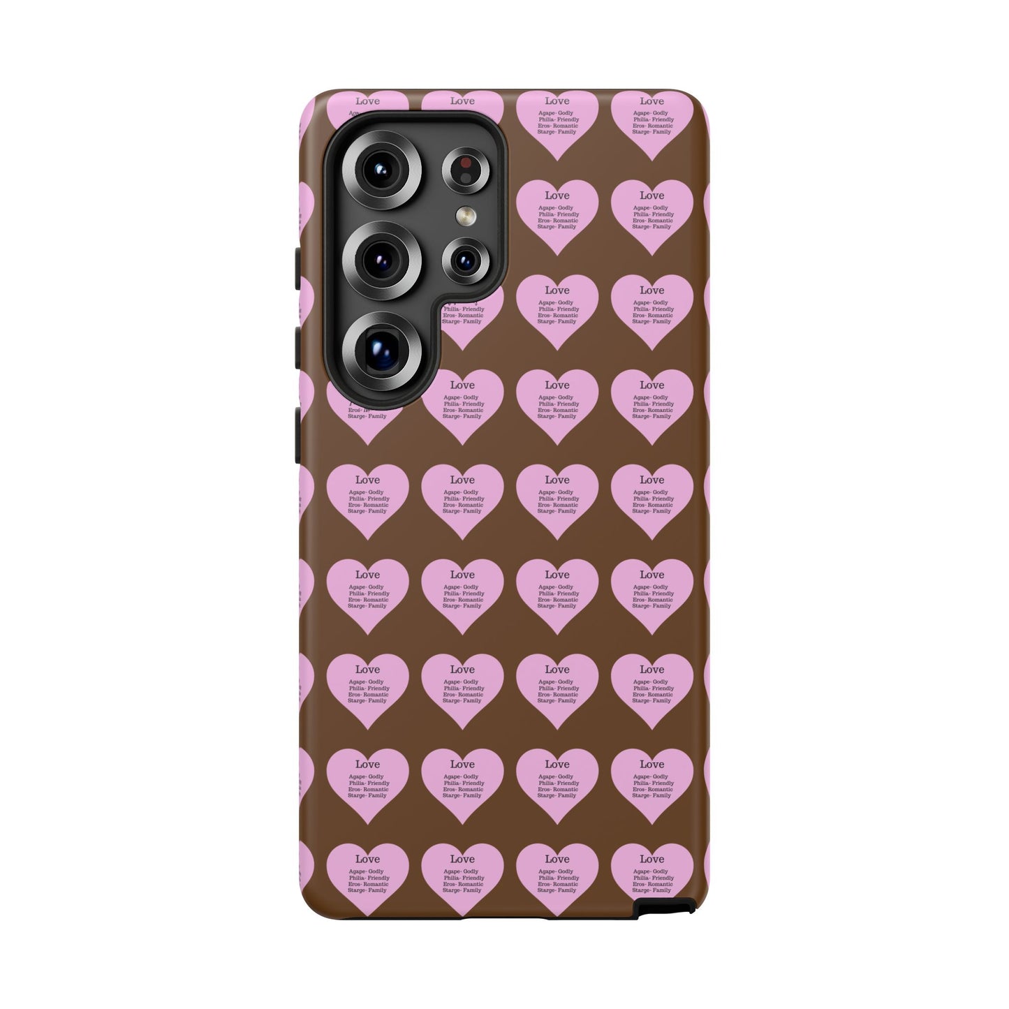 Hearts-A-Flutter Phone Case (Samsung)(Brown)
