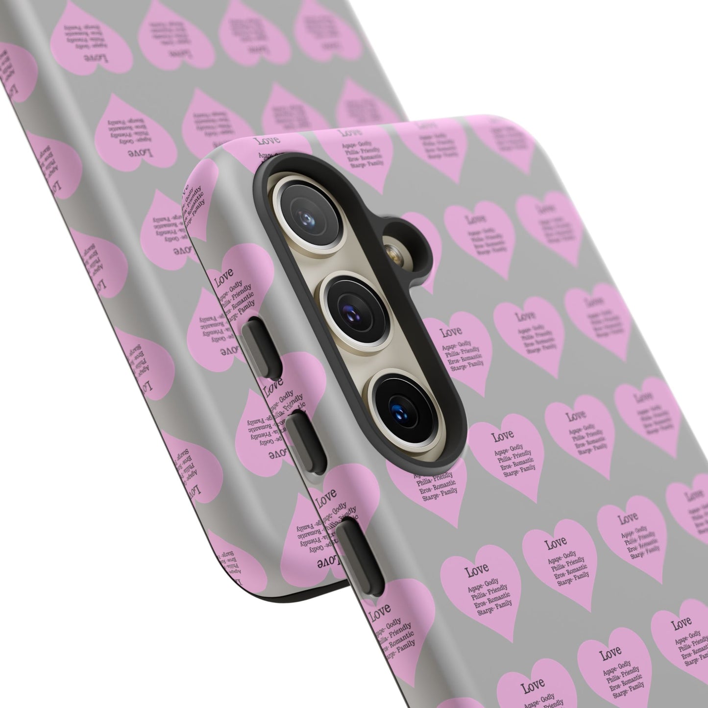 Hearts-A-Flutter Phone Case (Samsung)(Light grey)
