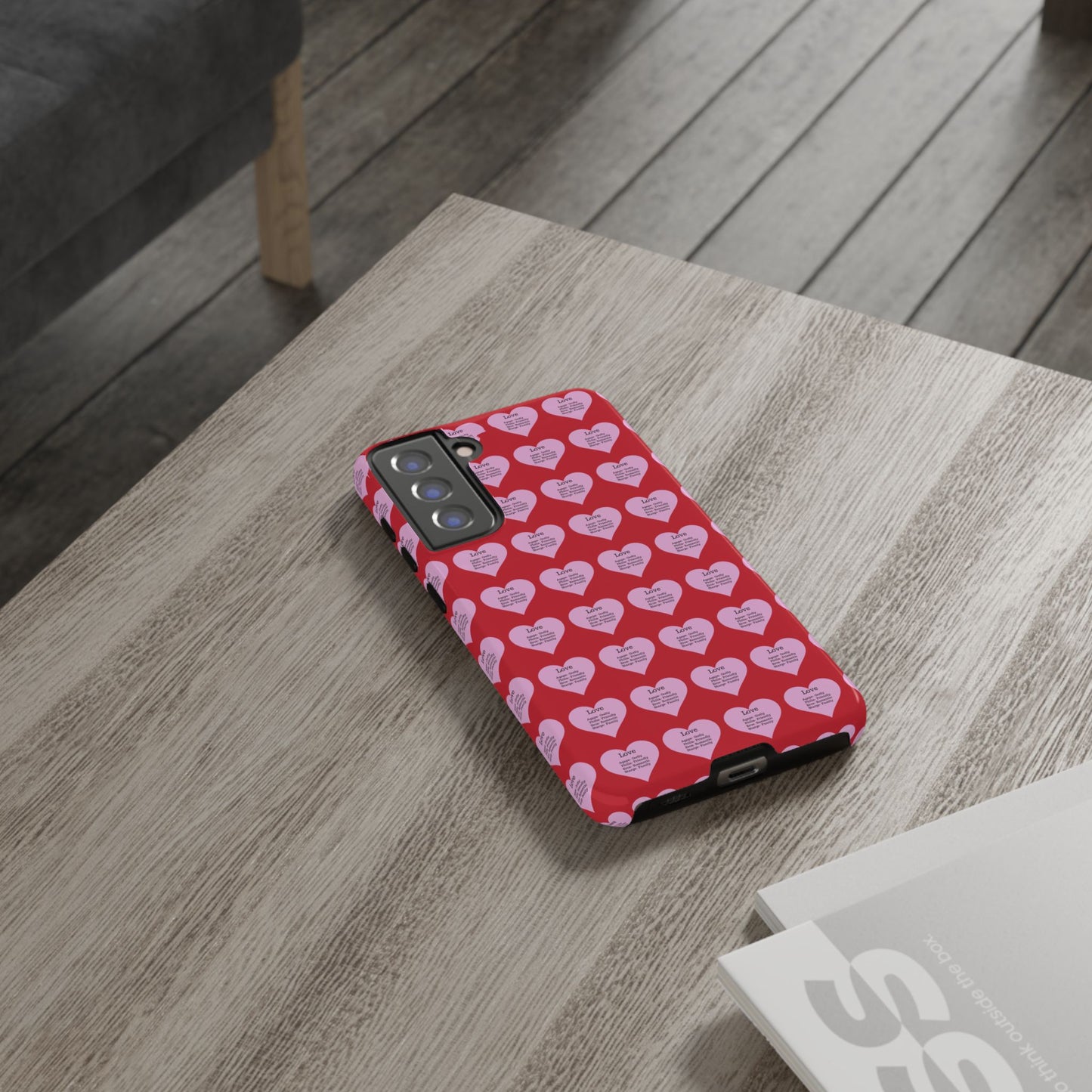 Hearts-A-Flutter Phone Case (Samsung)(Dark red)