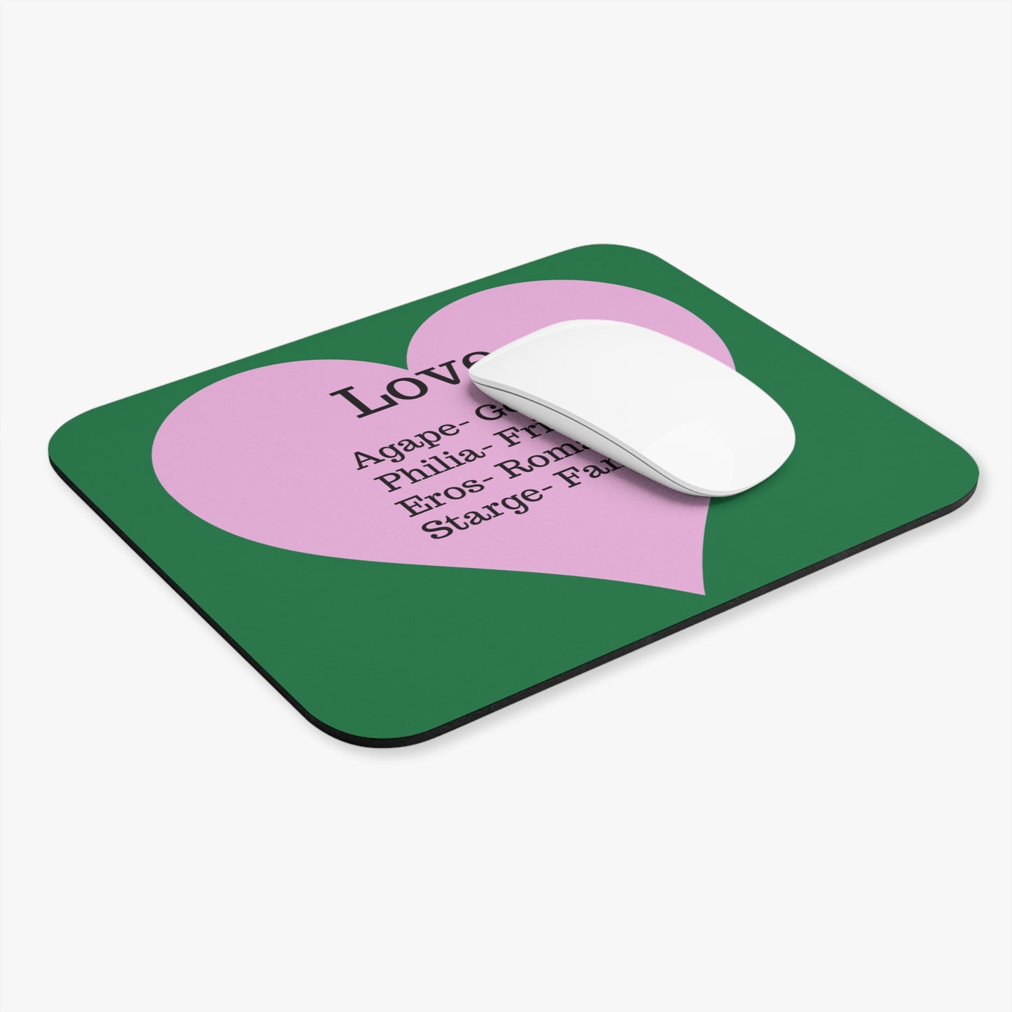 The Four Loves Mouse Pad (Dark green)