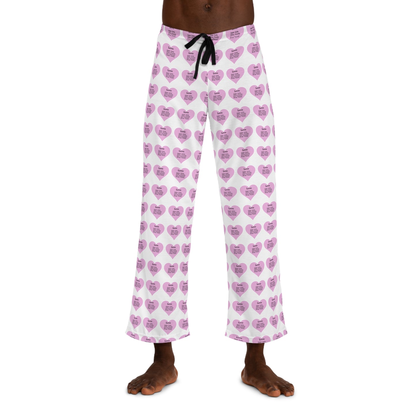 Men's All-Over Print Pajama Pants (White)