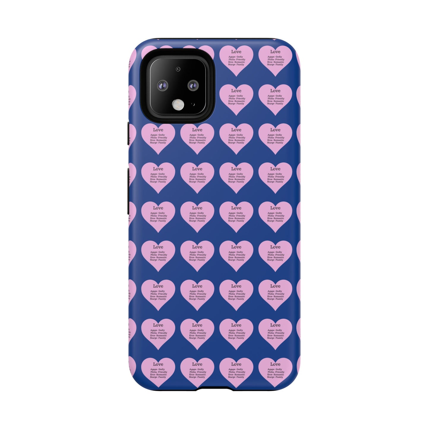 Hearts-A-Flutter Phone Case (iPhone, Google Pixel)(Dark blue)