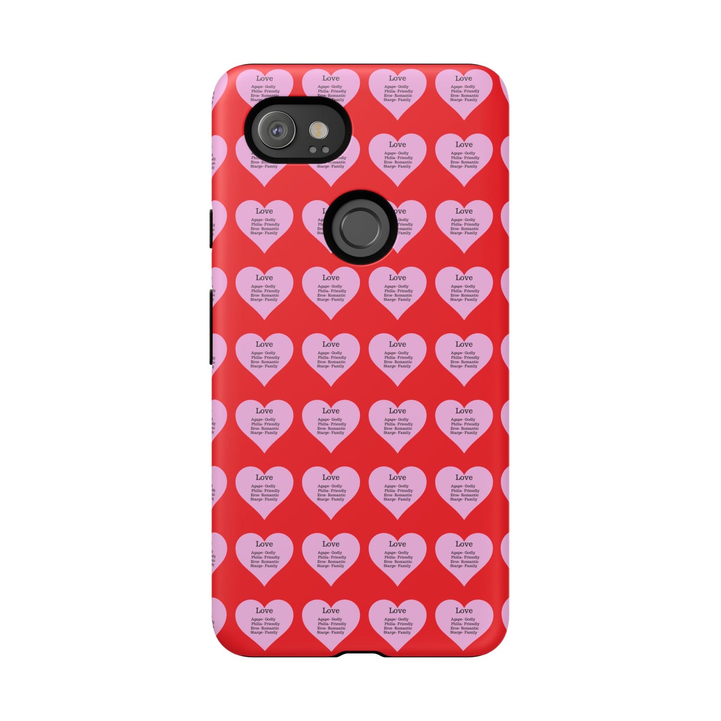 Hearts-A-Flutter Phone Case (iPhone, Google Pixel)(Red)
