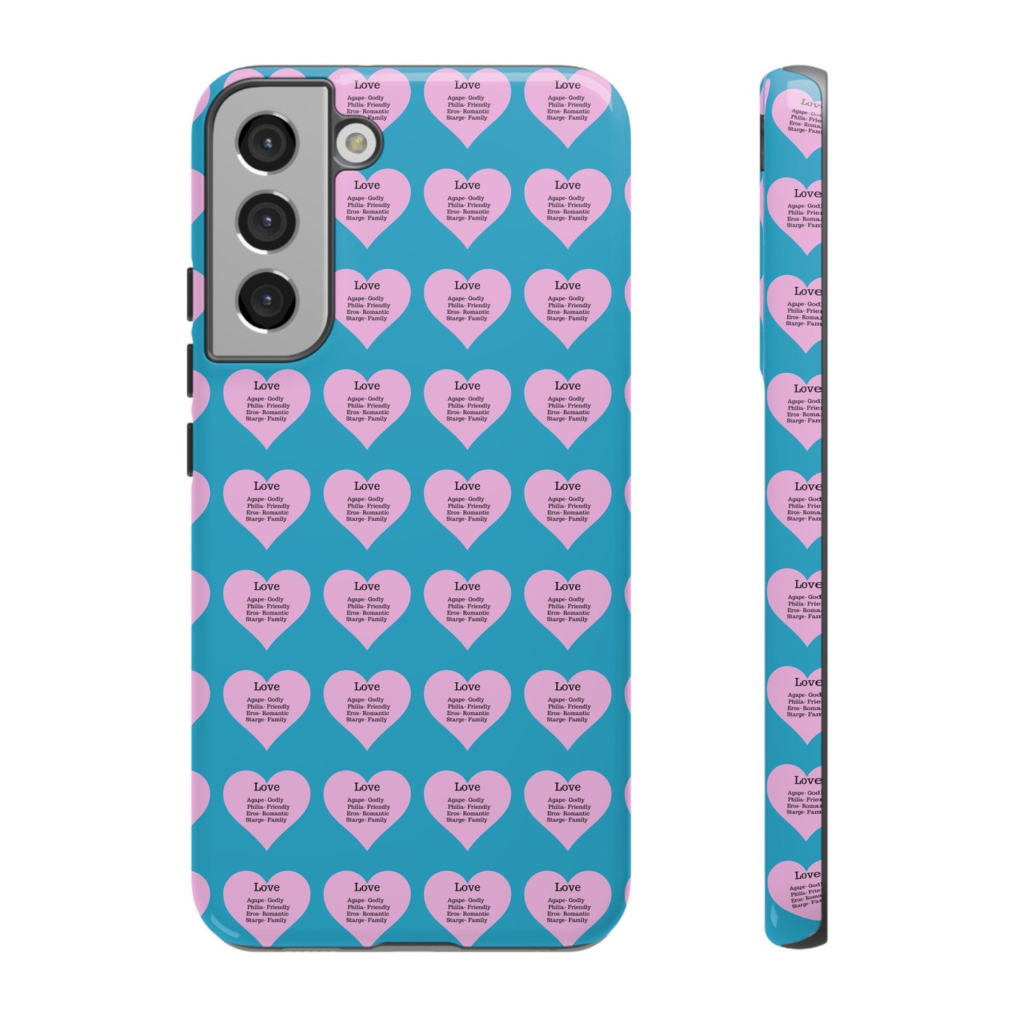 Hearts-A-Flutter Phone Case (Samsung)(Turquoise)