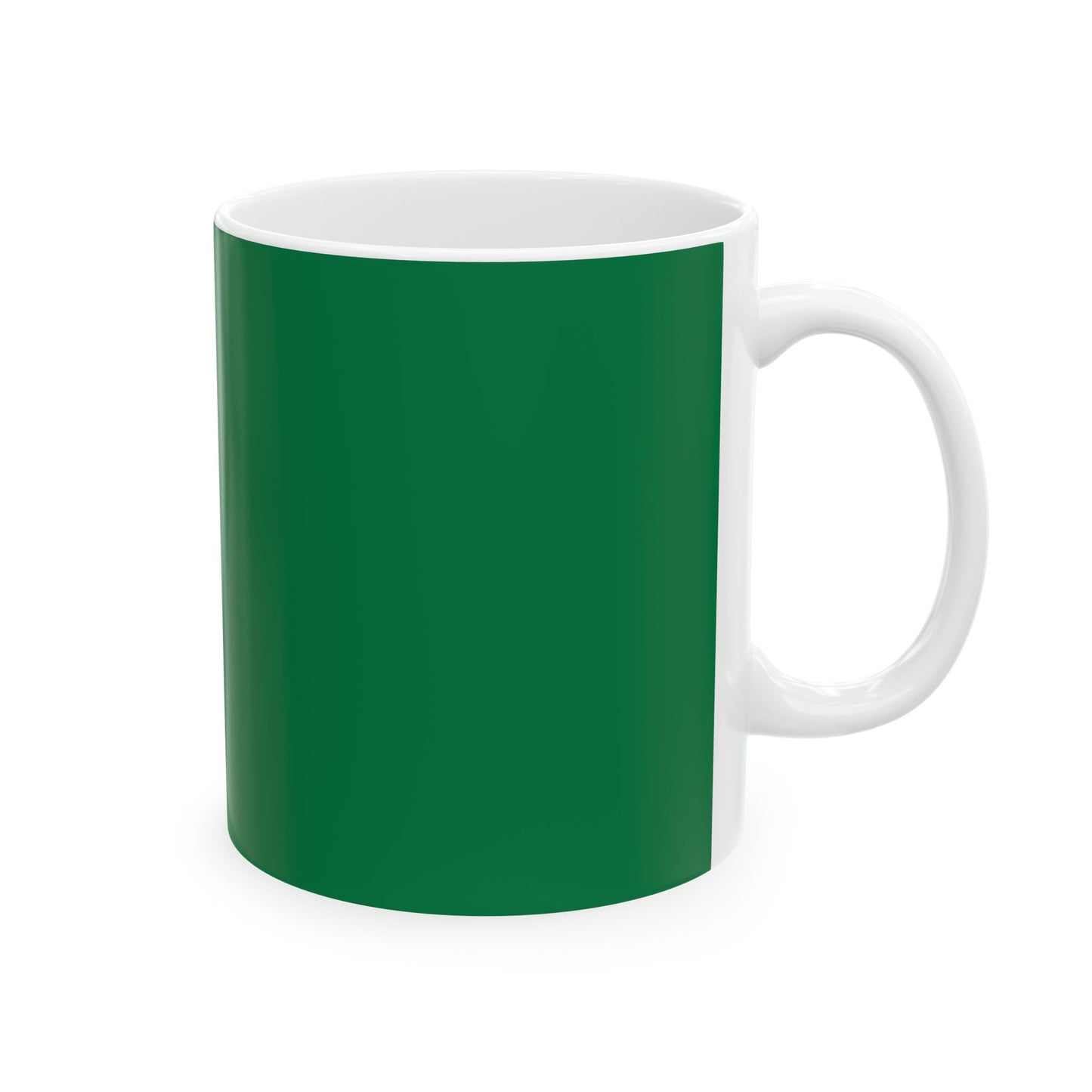 Charming Heart Ceramic Coffee Mug (Dark green)