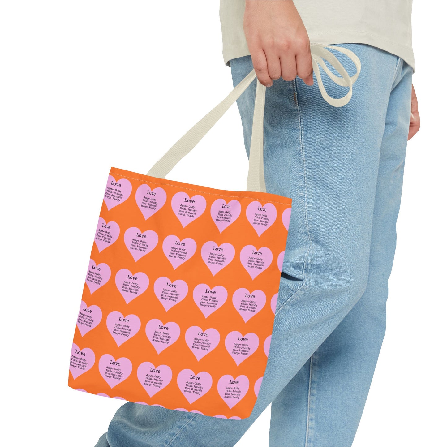 Pink Hearts Tote Bag (Crusta)
