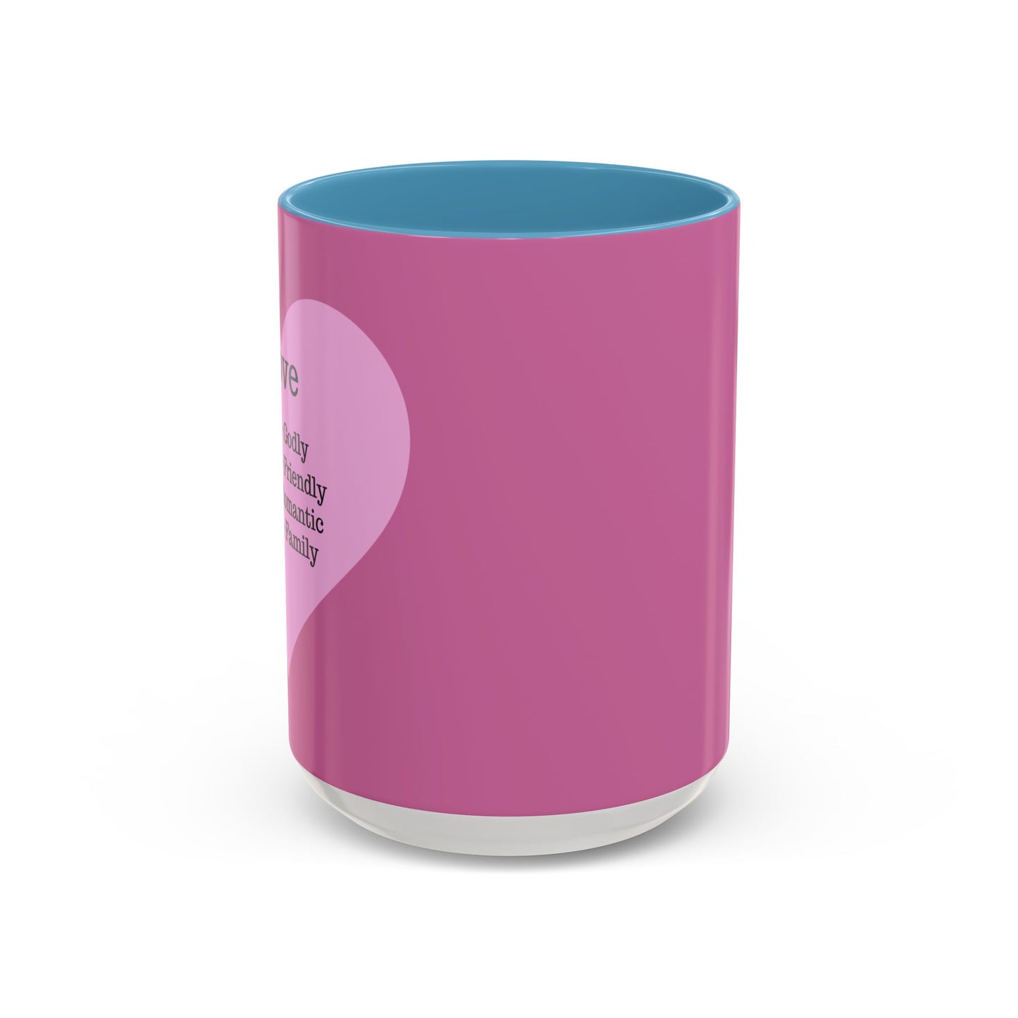 Charming Heart Accent Coffee Mug (Light pink)