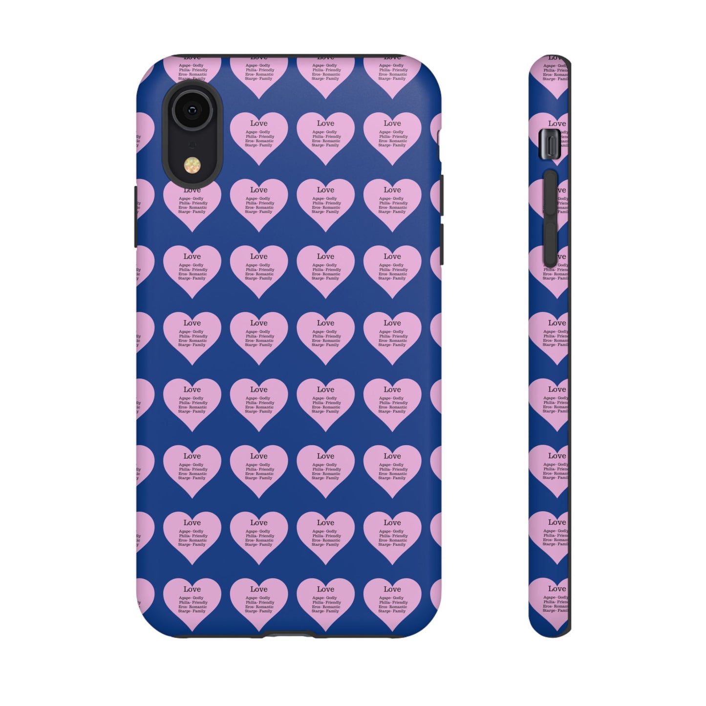 Hearts-A-Flutter Phone Case (iPhone, Google Pixel)(Dark blue)