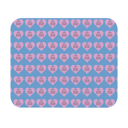 The Four Loves Mouse Pad Pattern Look (Light blue)
