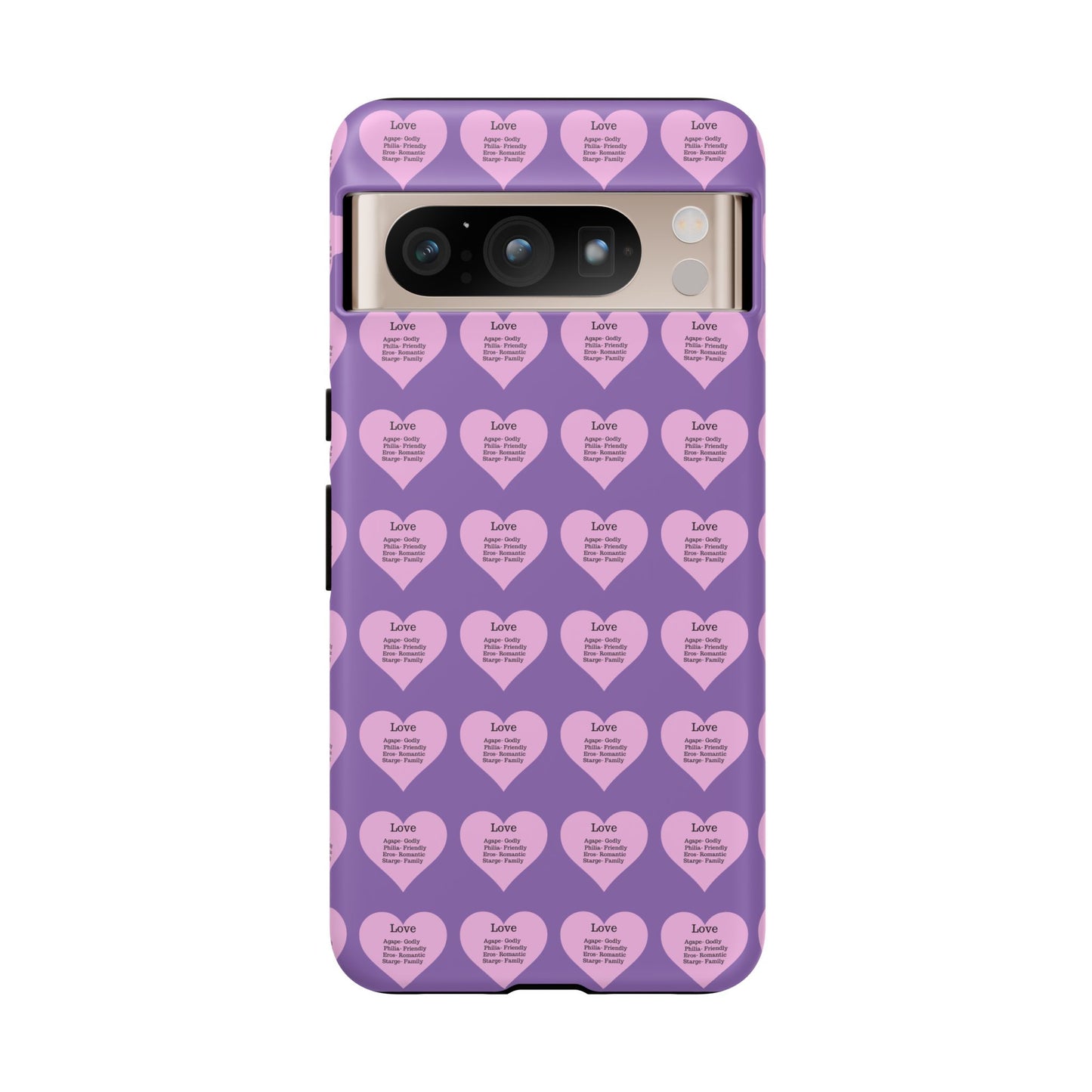 Hearts-A-Flutter Phone Case (iPhone, Google Pixel)(Light purple)