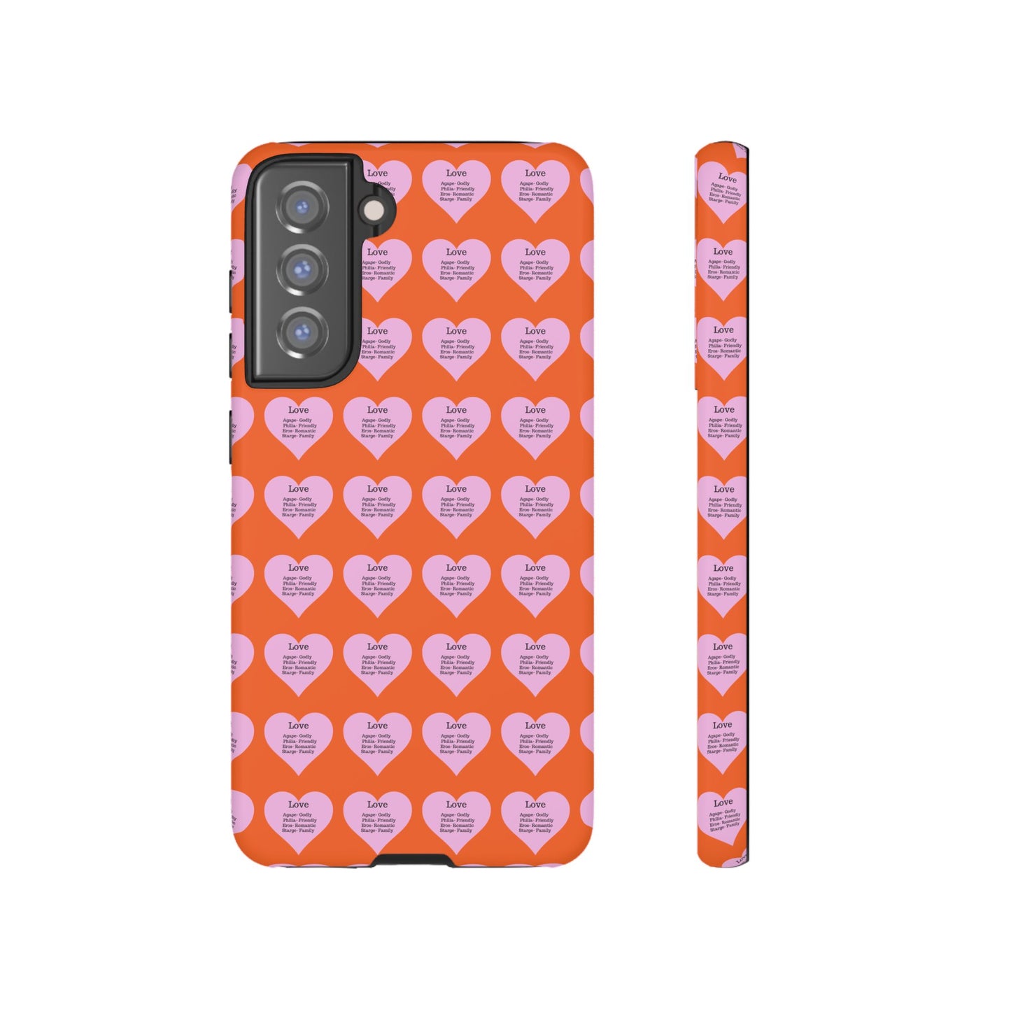 Hearts-A-Flutter Phone Case (Samsung)(Orange)