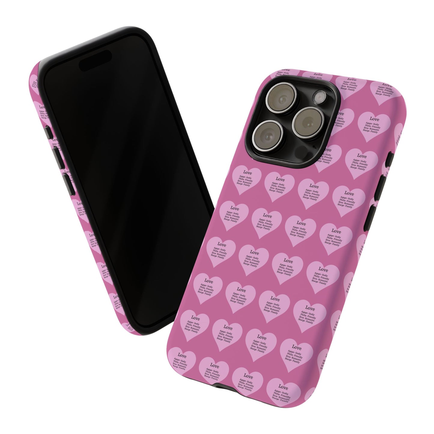 Hearts-A-Flutter Phone Case (iPhone, Google Pixel)(Light pink)